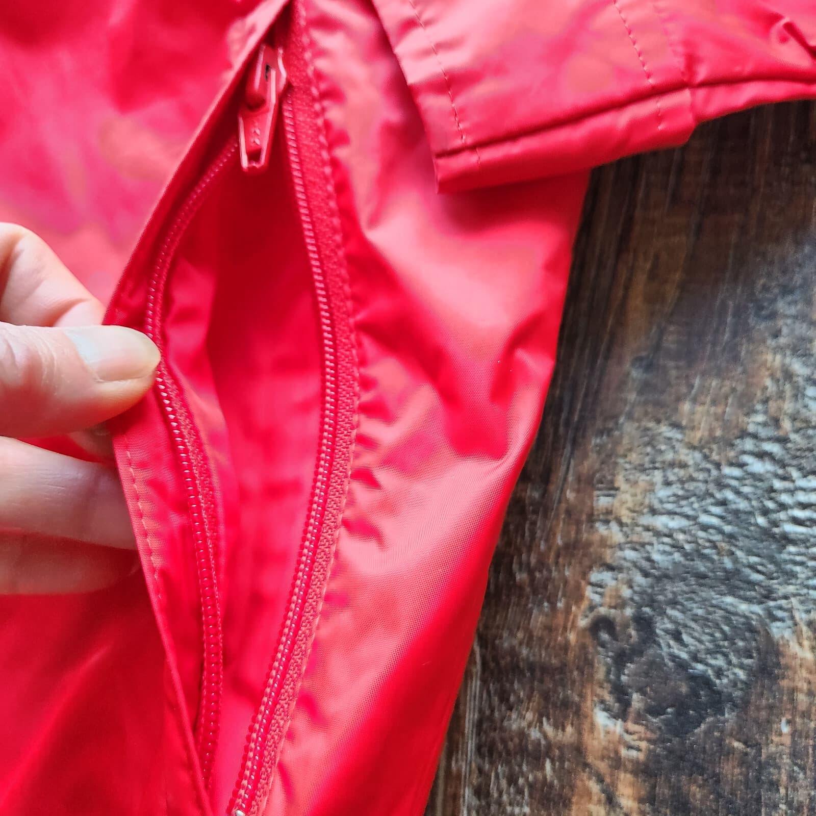 Vintage Peregrine Entrant Made in Japan Hood Windbreaker Jacket Zip Red Men's M - Thumbnail 6