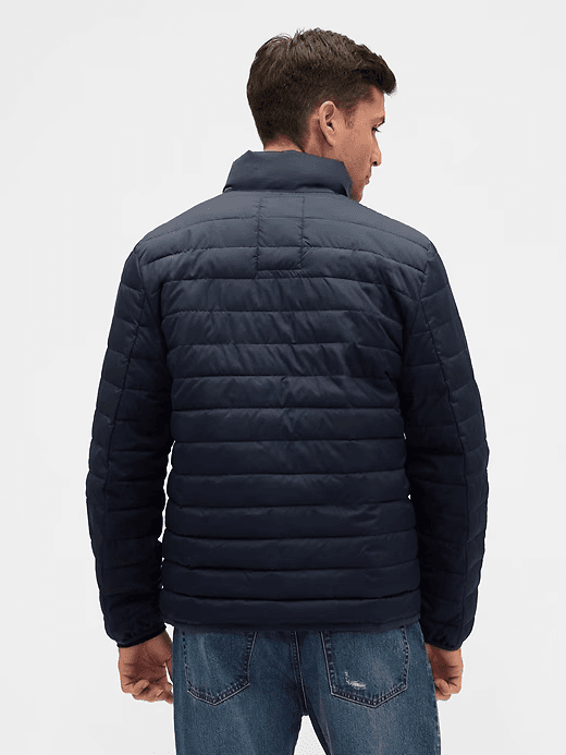 NWT Gap $100 Men's M Coldcontrol Waterproof Lightweight Puffer Jacket Navy Blue - Thumbnail 5