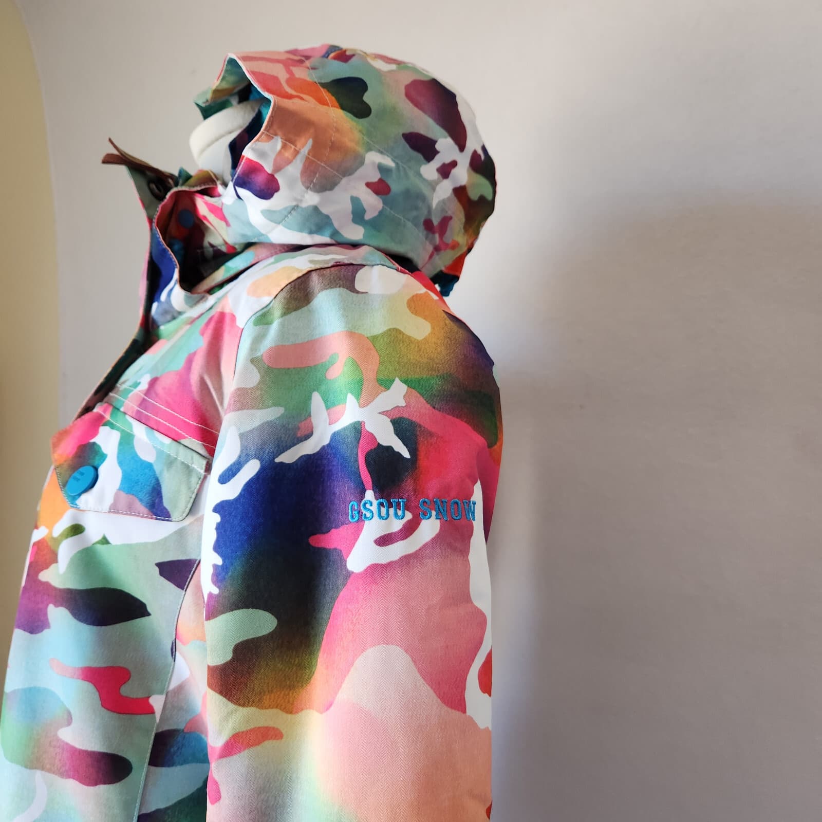 NWoT Gsou Snow Vibrant Camouflage Ski Snowboard Hooded Insulated Jacket Women XS - Thumbnail 9