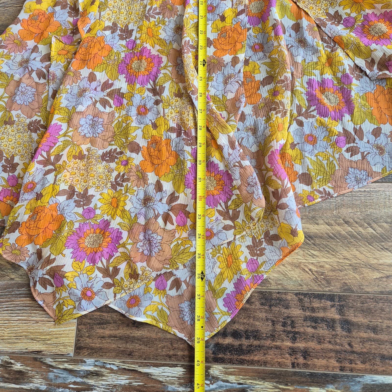 Veronica Beard Eleonora Silk Sheer Chiffon Slit Ruffle Floral Midi Skirt Women 8 - Thumbnail 16
