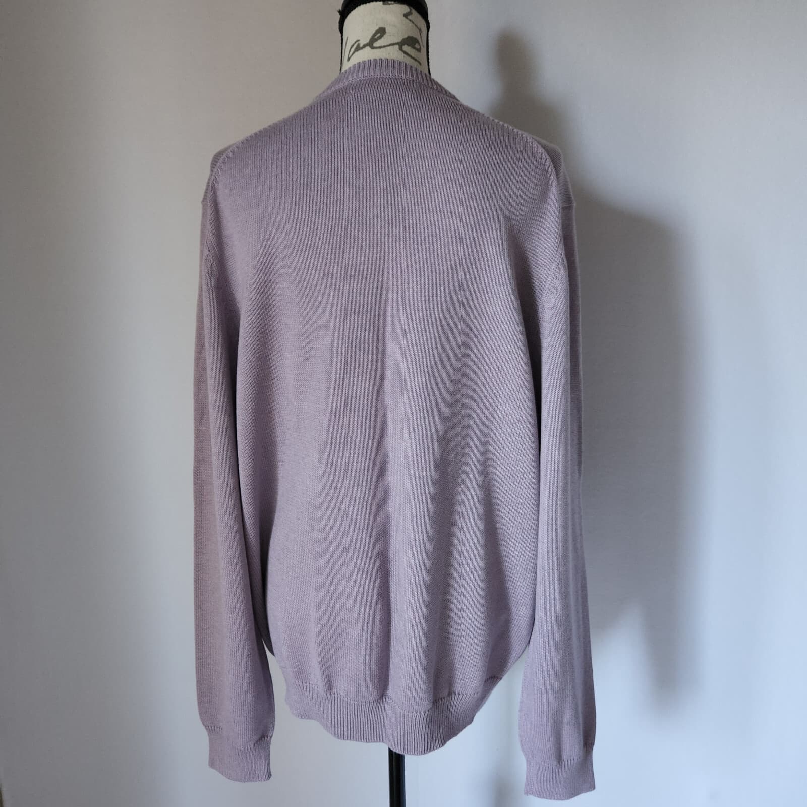 Vintage Brooks Brothers Cotton Sweater Pullover V-Neck Purple Unisex L Hong Kong - Thumbnail 4