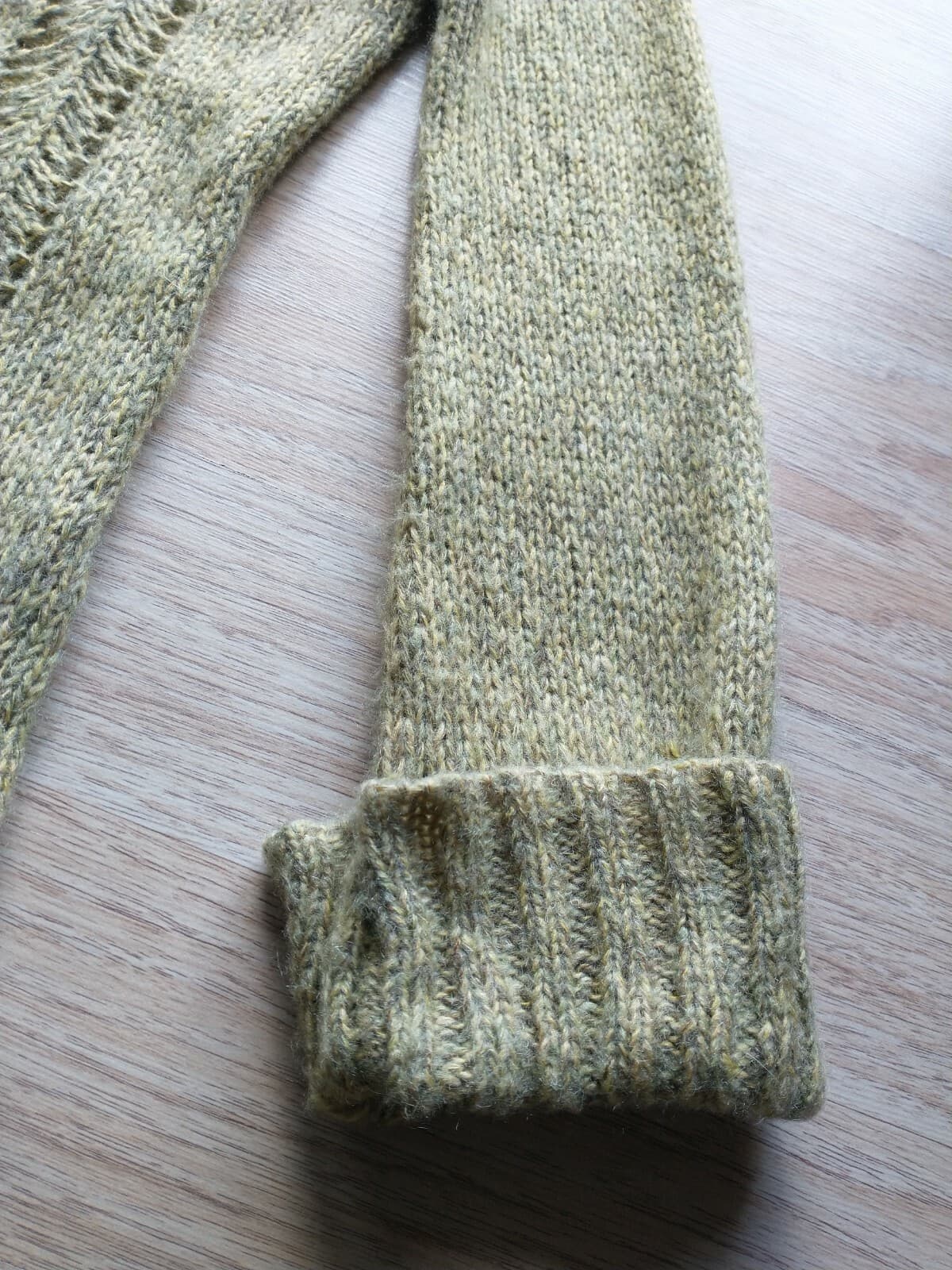 CHELSEA & VIOLET Mohair Blend Long Cardigan Wooden Button Green Women Sz.XS - Thumbnail 7