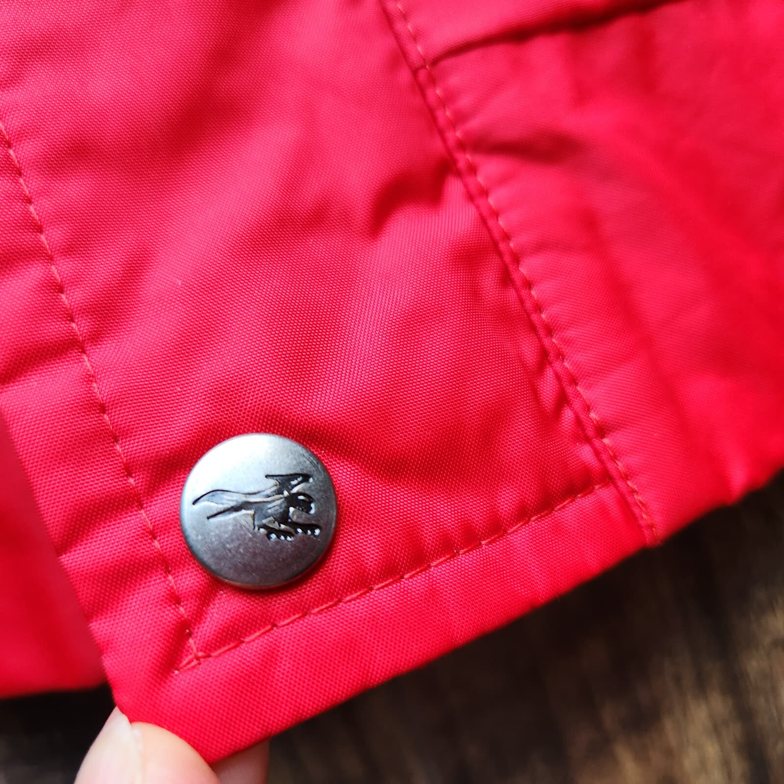 Vintage Peregrine Entrant Made in Japan Hood Windbreaker Jacket Zip Red Men's M - Thumbnail 7