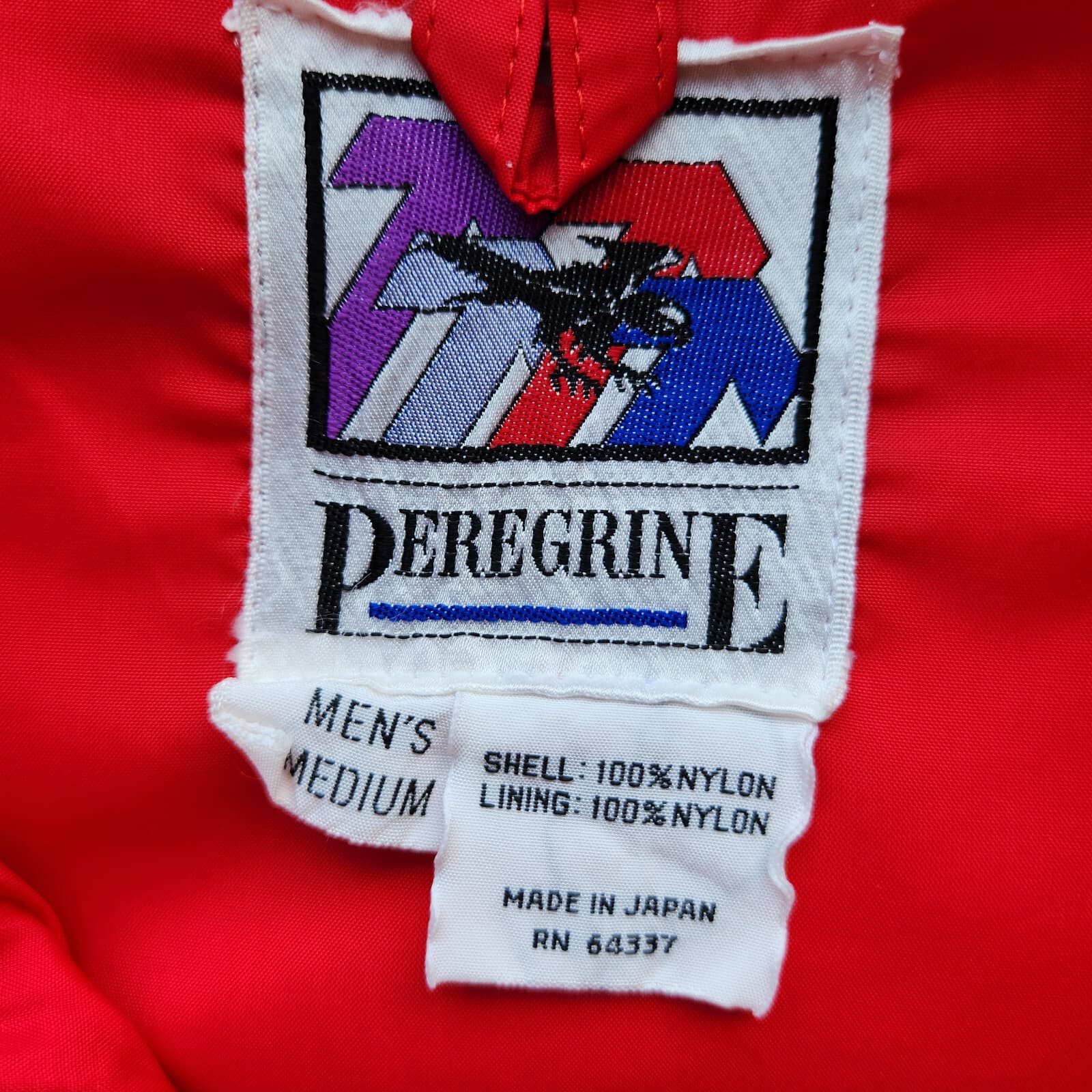 Vintage Peregrine Entrant Made in Japan Hood Windbreaker Jacket Zip Red Men's M - Thumbnail 10