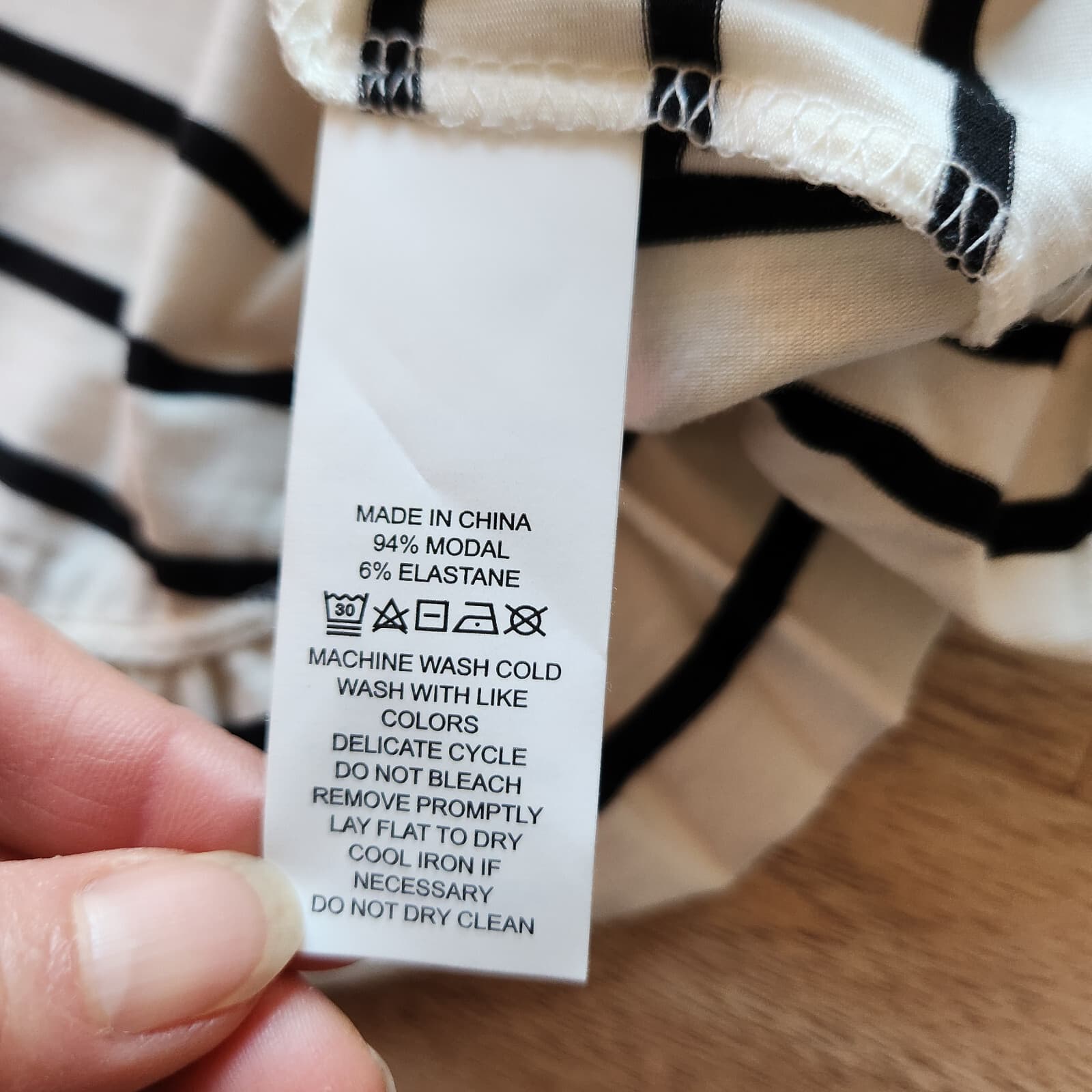 Kate Spade New York Stripe Ruffle Tank Top Modal Buttery-Knit White Black Sz.M - Thumbnail 10
