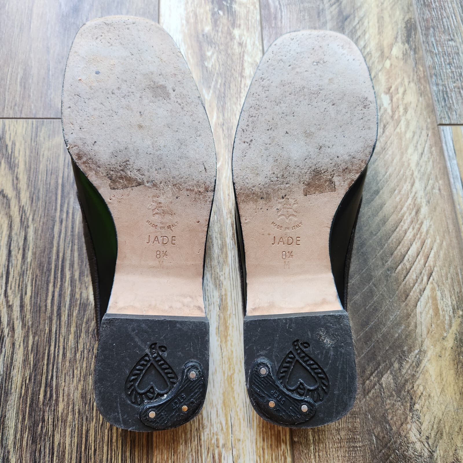 Brighton Jade Made in Italy Croc-Embossed Leather Mule Slide-On Brown Women 8.5 - Thumbnail 7