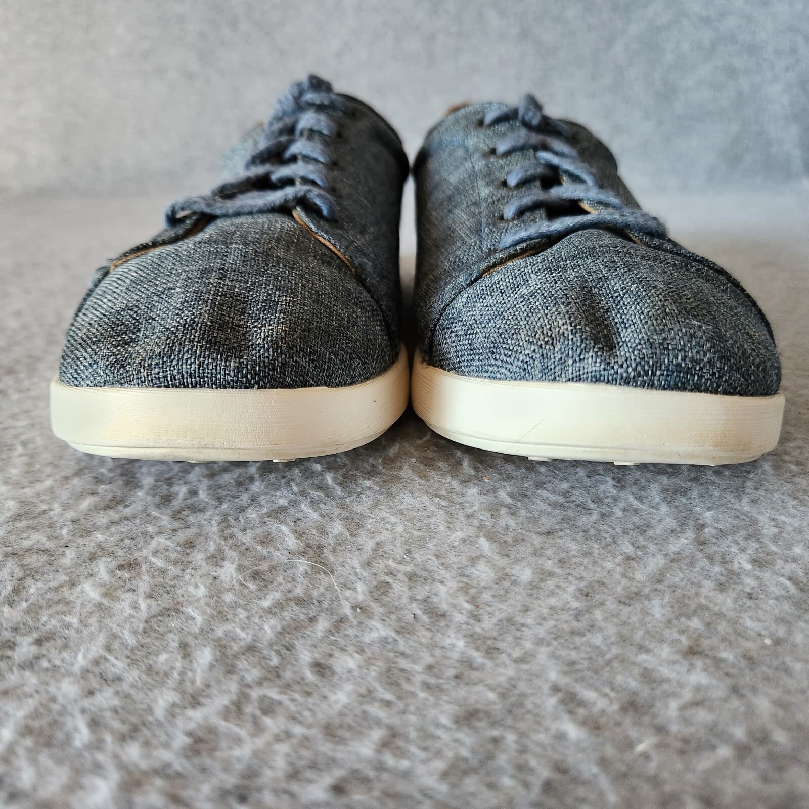 Chaco Lonia Lace-Up Denim Canvas Leather-Trim Casual Sneakers Blue Women's US8 - Thumbnail 9