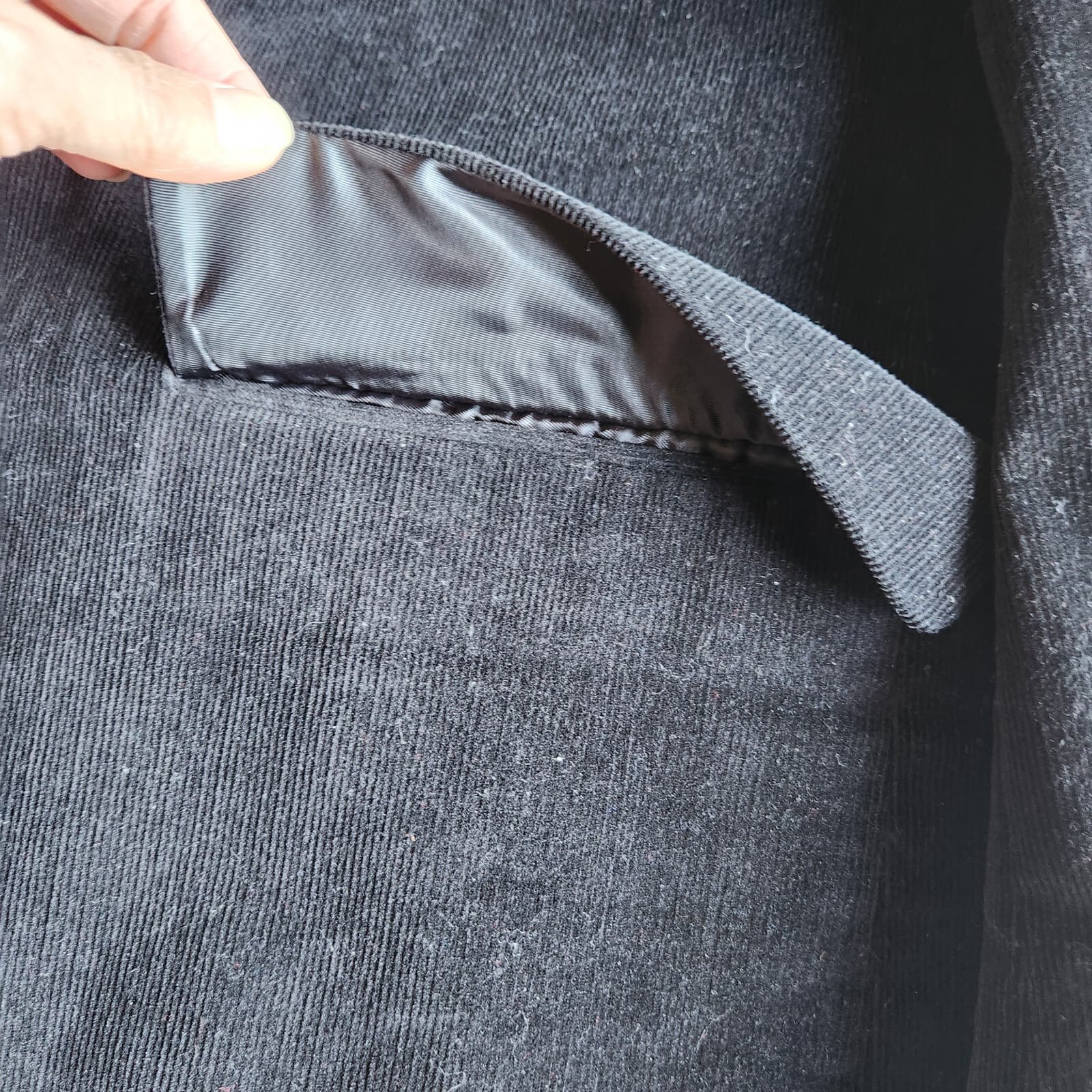 Oak Hill Cordoroy Sport Blazer Jacket Paisley Lined 2-Button Black Men's 2XL - Thumbnail 5