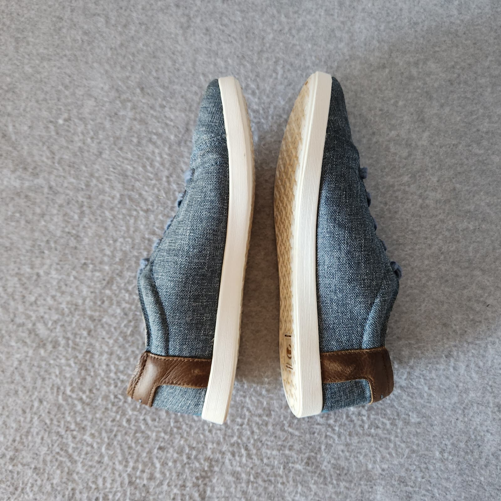 Chaco Lonia Lace-Up Denim Canvas Leather-Trim Casual Sneakers Blue Women's US8 - Thumbnail 6