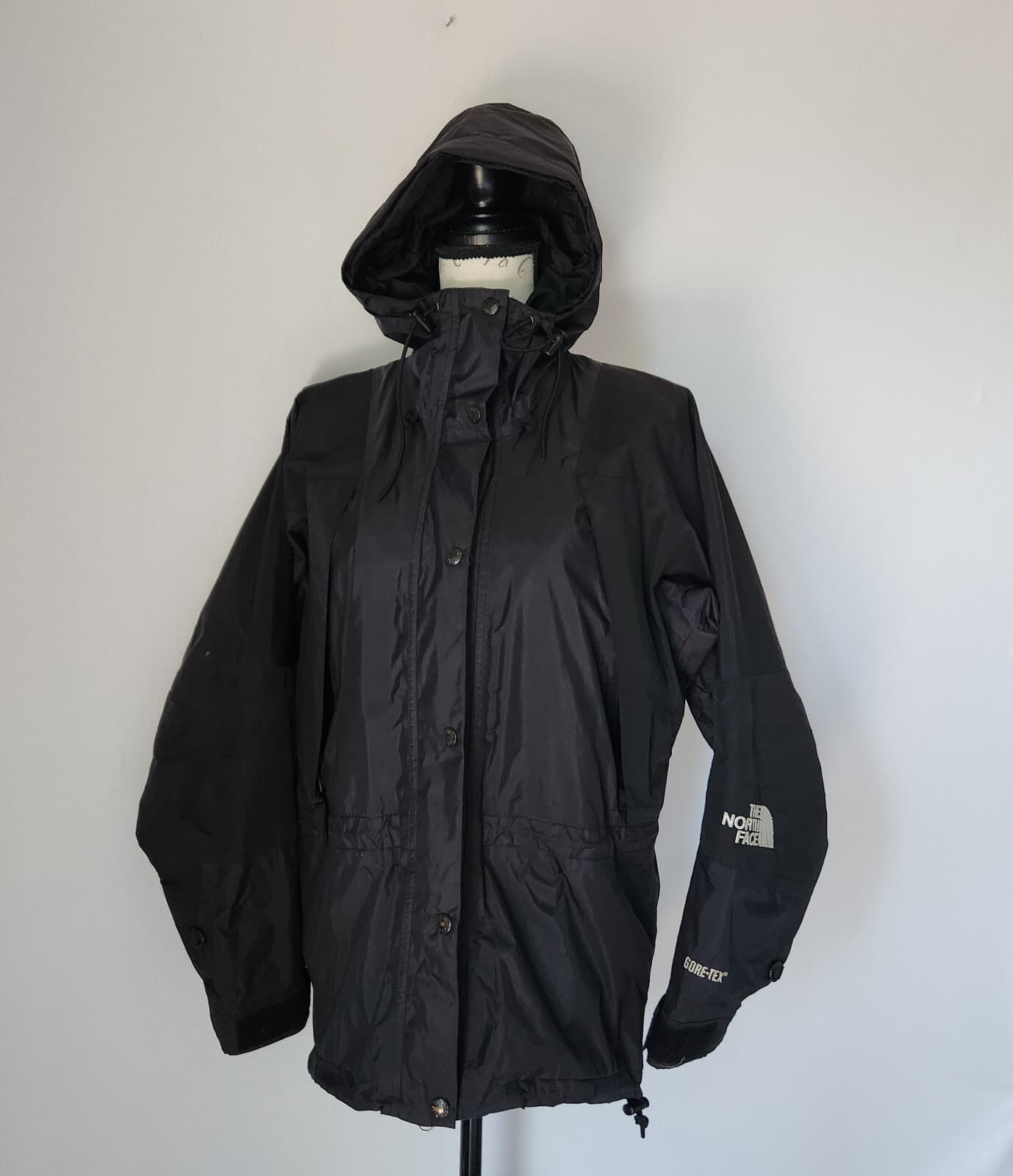 Vintage'90s The North Face Gore-Tex Mountain Jacket Double Zipper Black Women S - Thumbnail 2