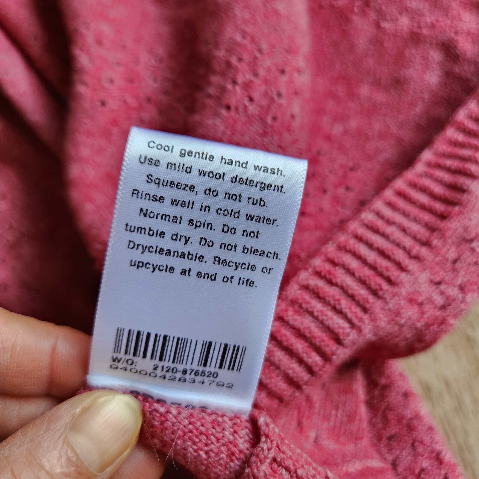 Merinomink New Zealand Duster Draped Cardigan Summer Shrug Magnolia Red Sz.M - Thumbnail 10