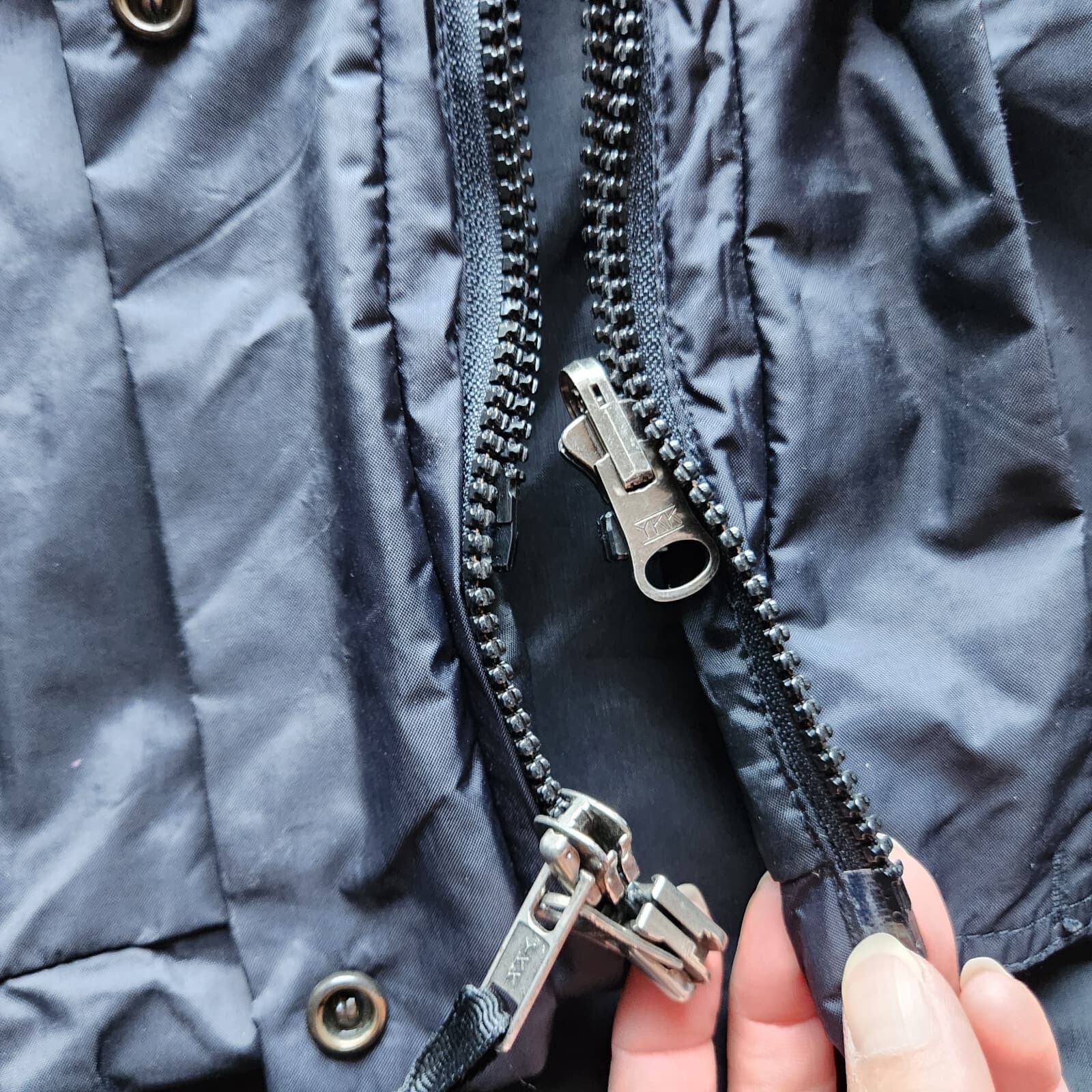 Vintage'90s The North Face Gore-Tex Mountain Jacket Double Zipper Black Women S - Thumbnail 7