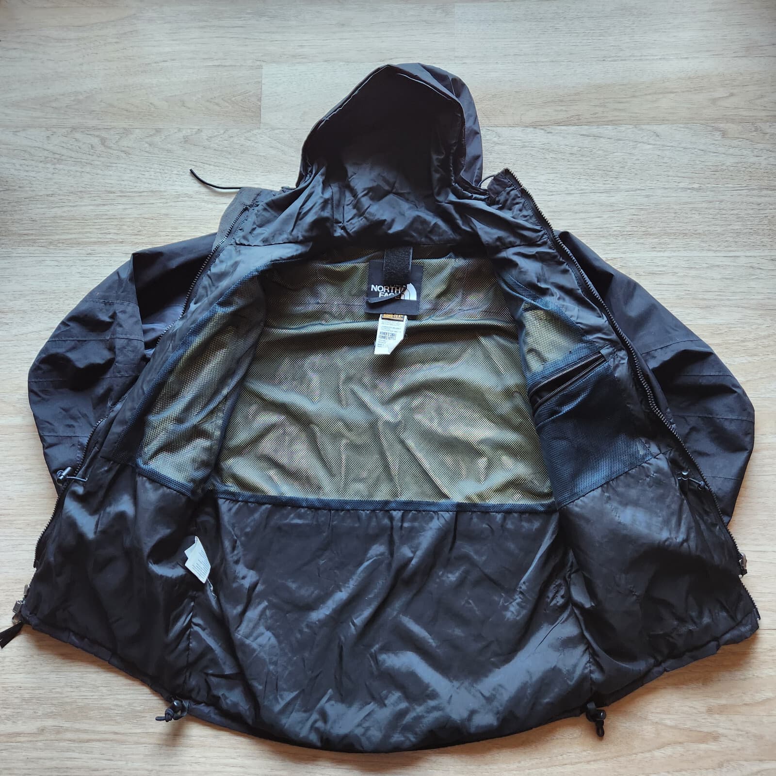 Vintage'90s The North Face Gore-Tex Mountain Jacket Double Zipper Black Women S - Thumbnail 8