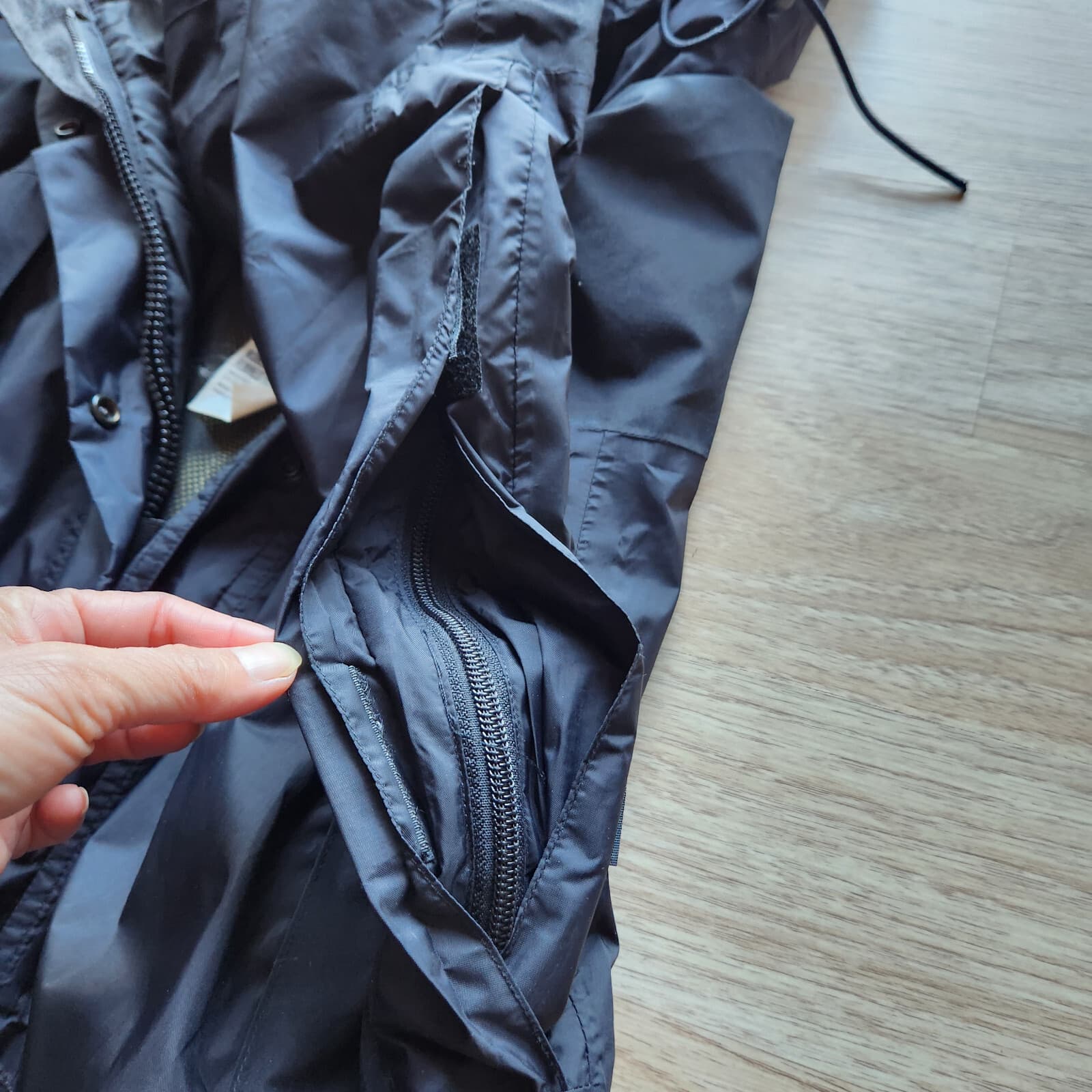 Vintage'90s The North Face Gore-Tex Mountain Jacket Double Zipper Black Women S - Thumbnail 12