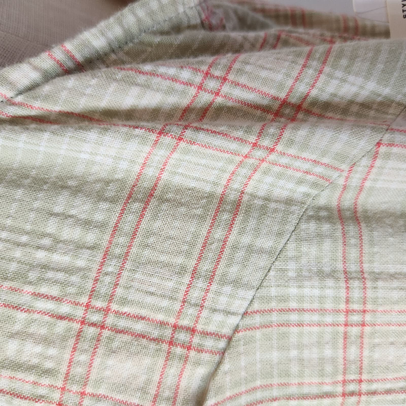 Vintage NWT Liz Claiborne Terra Sahara Plaid Button-Front Maxi Dress Green Sz.12 - Thumbnail 3