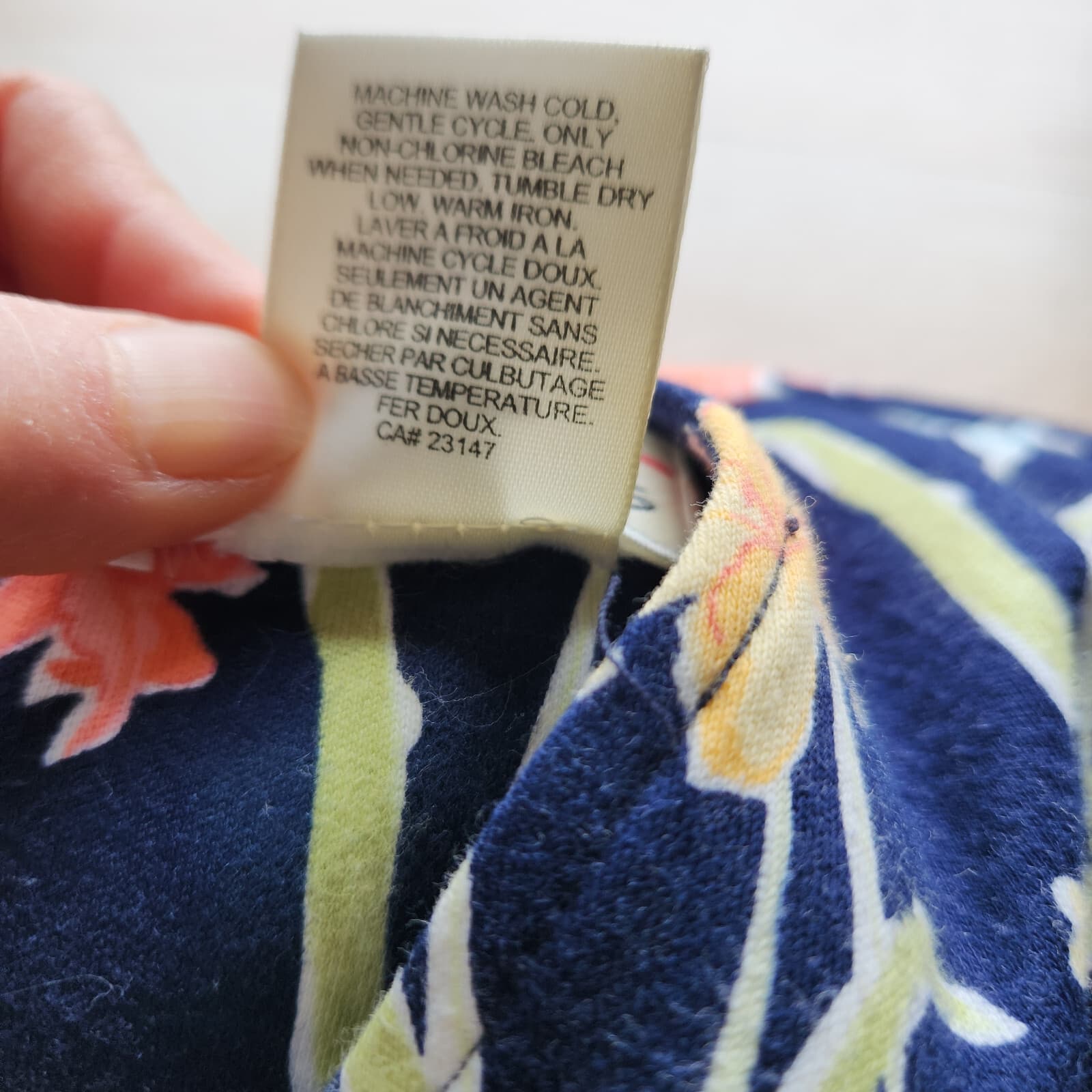 Vintage Talbots Made in USA Floral Midi Sheath Dress Pocket Blue Cotton Sz.M - Thumbnail 12