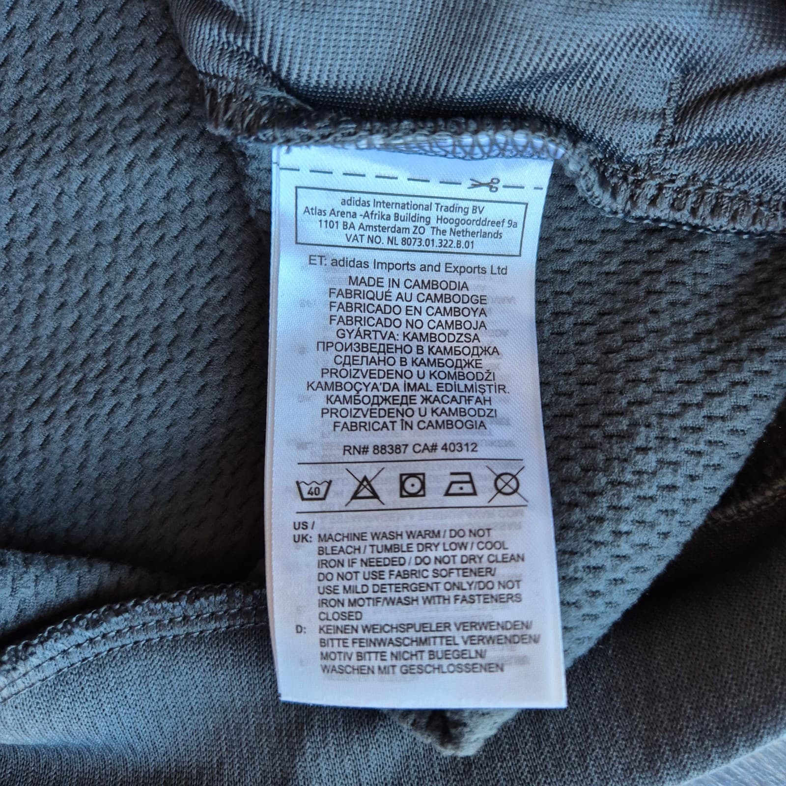 NWT Adidas Men's L Team Issue Climawarm 1/4 Zip Pullover Sweatshirt Pocket Grey - Thumbnail 9