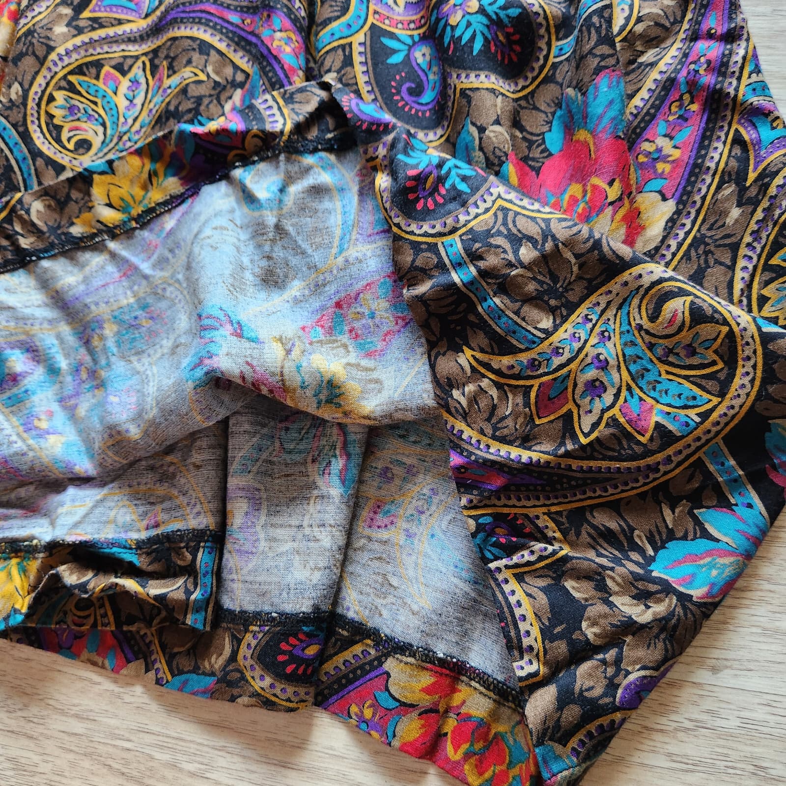 Vintage NWT ACT I New York Floral Paisley Smocked Midi Dress Dropwaist Sz.7-8 - Thumbnail 10