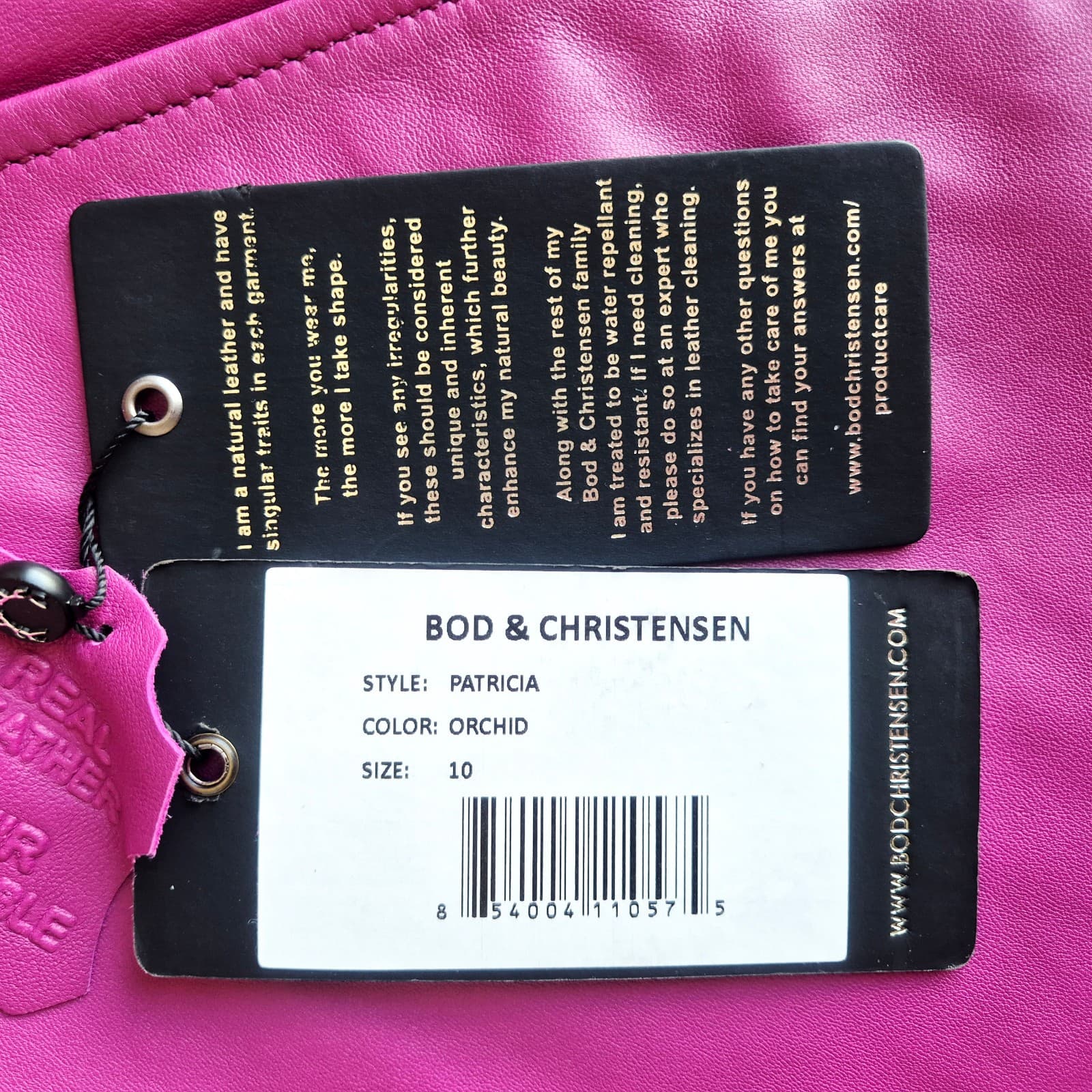 NEW Bod & Christensen Patricia Orchid Leather Wide-Leg Pants Lined Pocket Sz.10 - Thumbnail 10