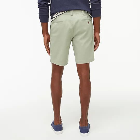 J.CREW 9" Gramercy Flex Shorts Zip Pocket Mint Green 100% Cotton Men Sz.36 - Thumbnail 6