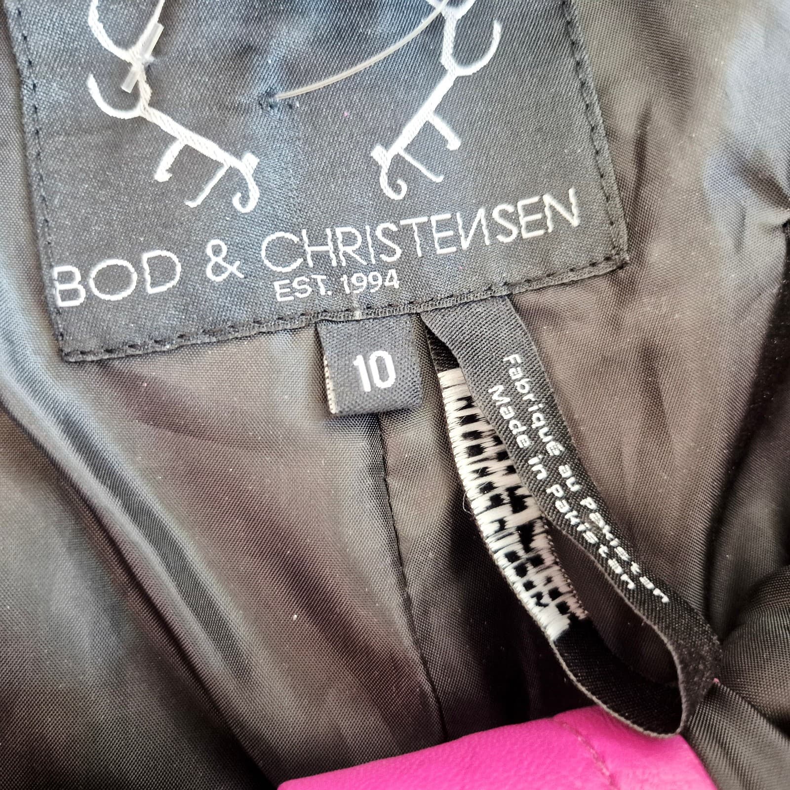 NEW Bod & Christensen Patricia Orchid Leather Wide-Leg Pants Lined Pocket Sz.10 - Thumbnail 11