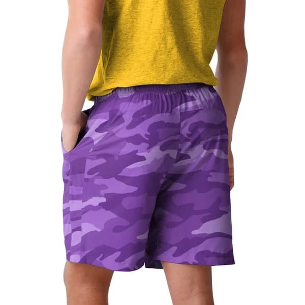 NWT FOCO NFL Minnesota Vikings Tonal Camo Shorts Pocket Drawstring Purple Mens L - Thumbnail 7