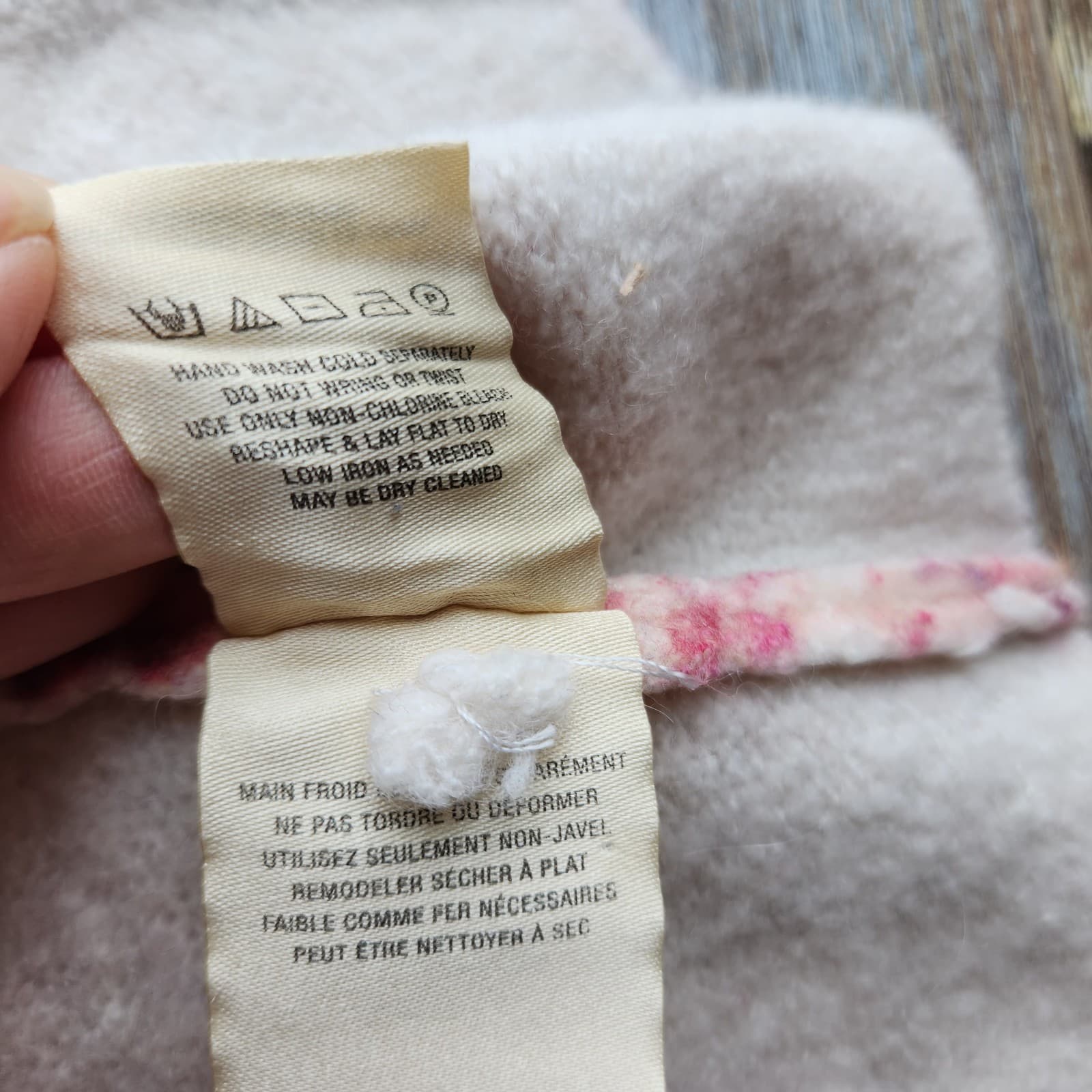 Anthropologie Akemi + Kin Laurel Canyon Open Cardigan Wool Alpaca Pink Sz.S - Thumbnail 10
