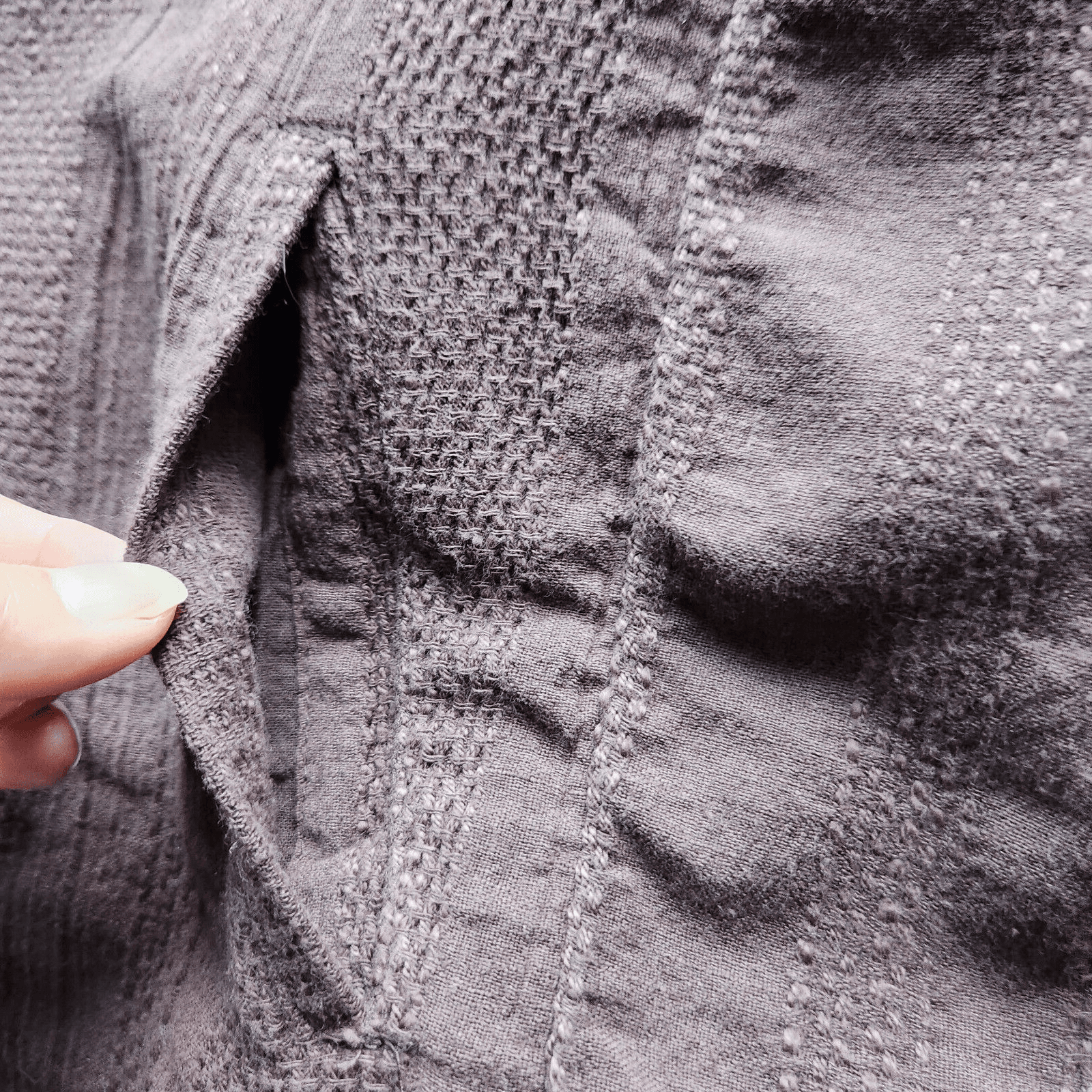 Free People Modern Summer Blazer Jacket Button Pocket Cotton Linen Brown Sz.XS - Thumbnail 9
