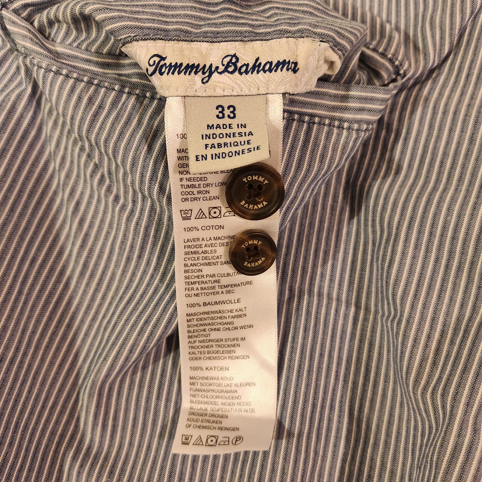 Tommy Bahama Reversible Shorts Blue Plaid Striped Relax Pocket Cotton Men's 32 - Thumbnail 7