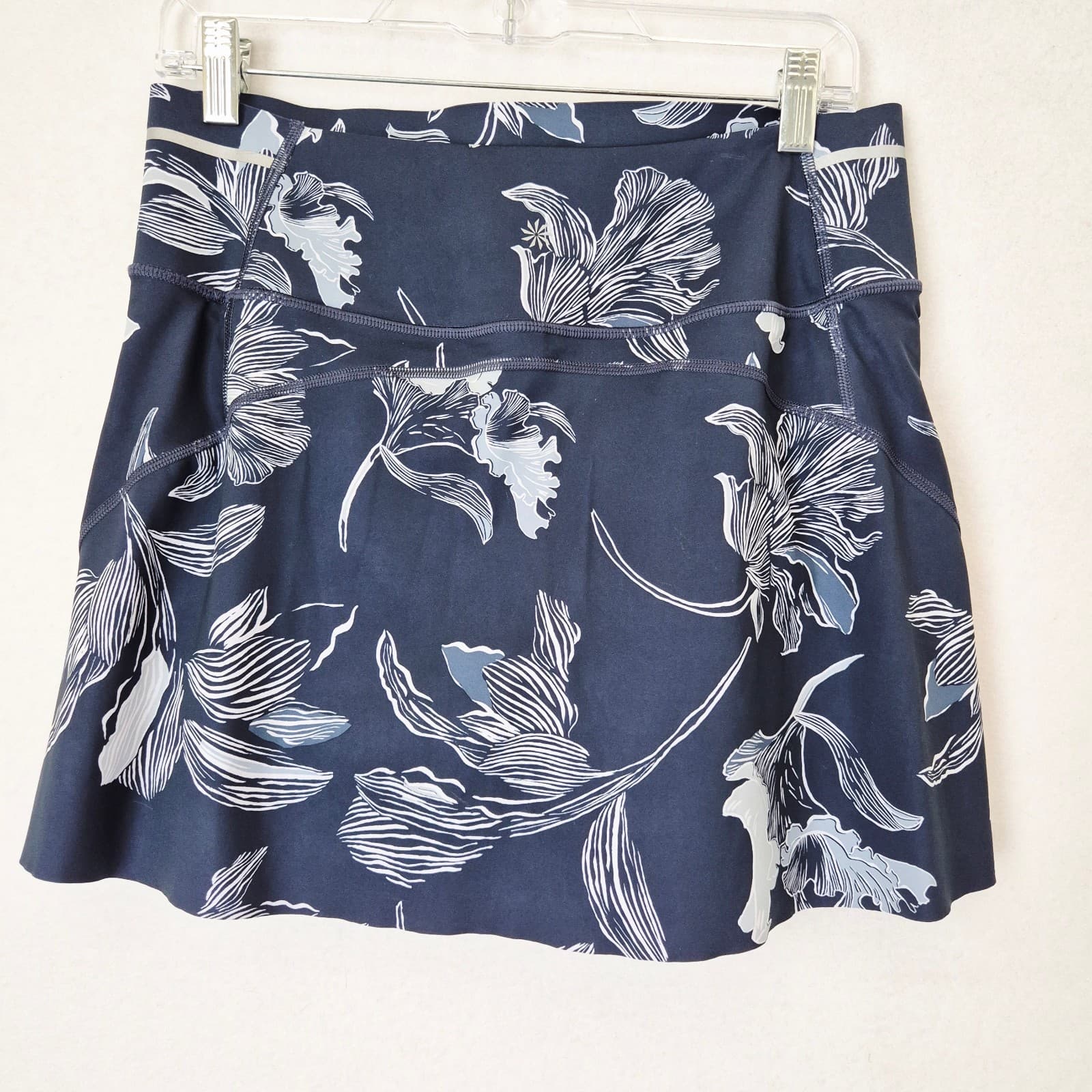 Athleta Floral Sonic Tennis Golf Pickleball Skort Pocket Navy Blue Women's S - Thumbnail 3