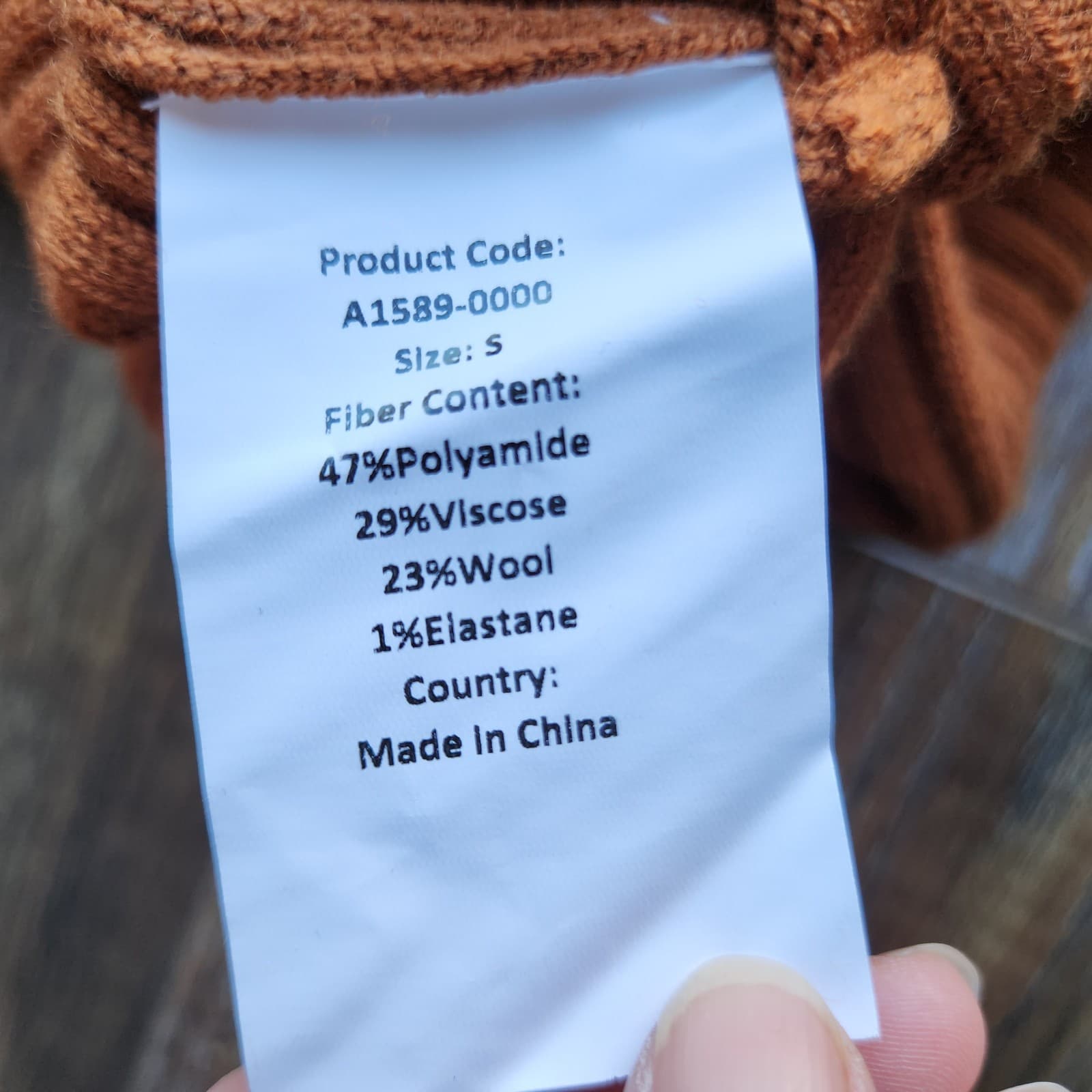 NEW Levi's Not For Resale Wool Blend Ribbed Knit High Waist Legging Slit Brown S - Thumbnail 7