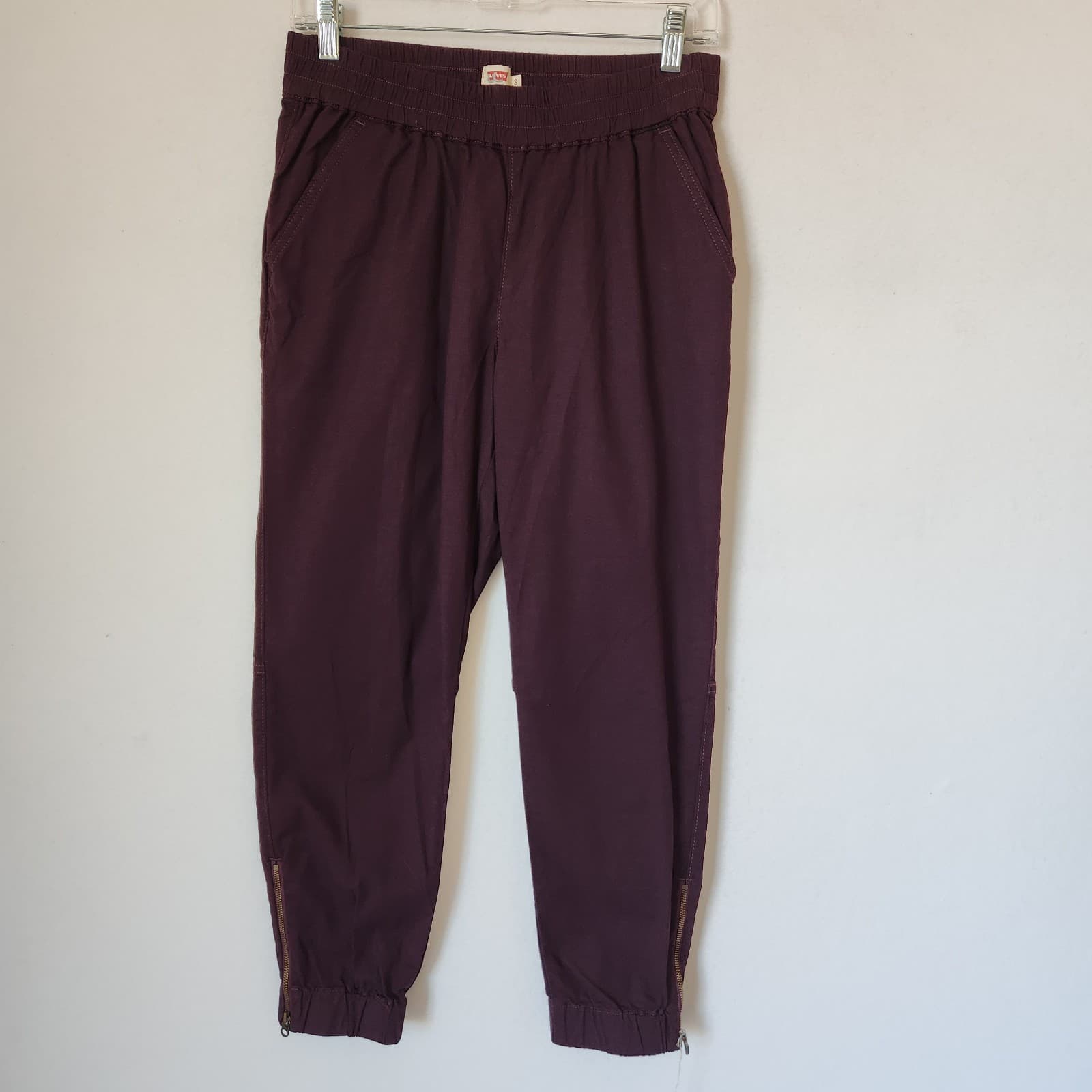 NEW Levi's Not For Resale Ankle-Zip Jogger High Elastic-Waist Pocket Purple Sz.S - Thumbnail 5