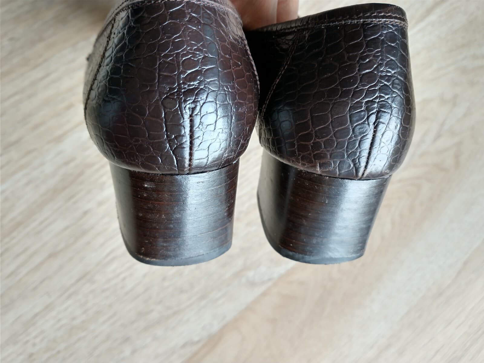 Salvatore Ferragamo Suede Crocodile Leather Loafer Brown US8.5 Made in Italy - Thumbnail 10