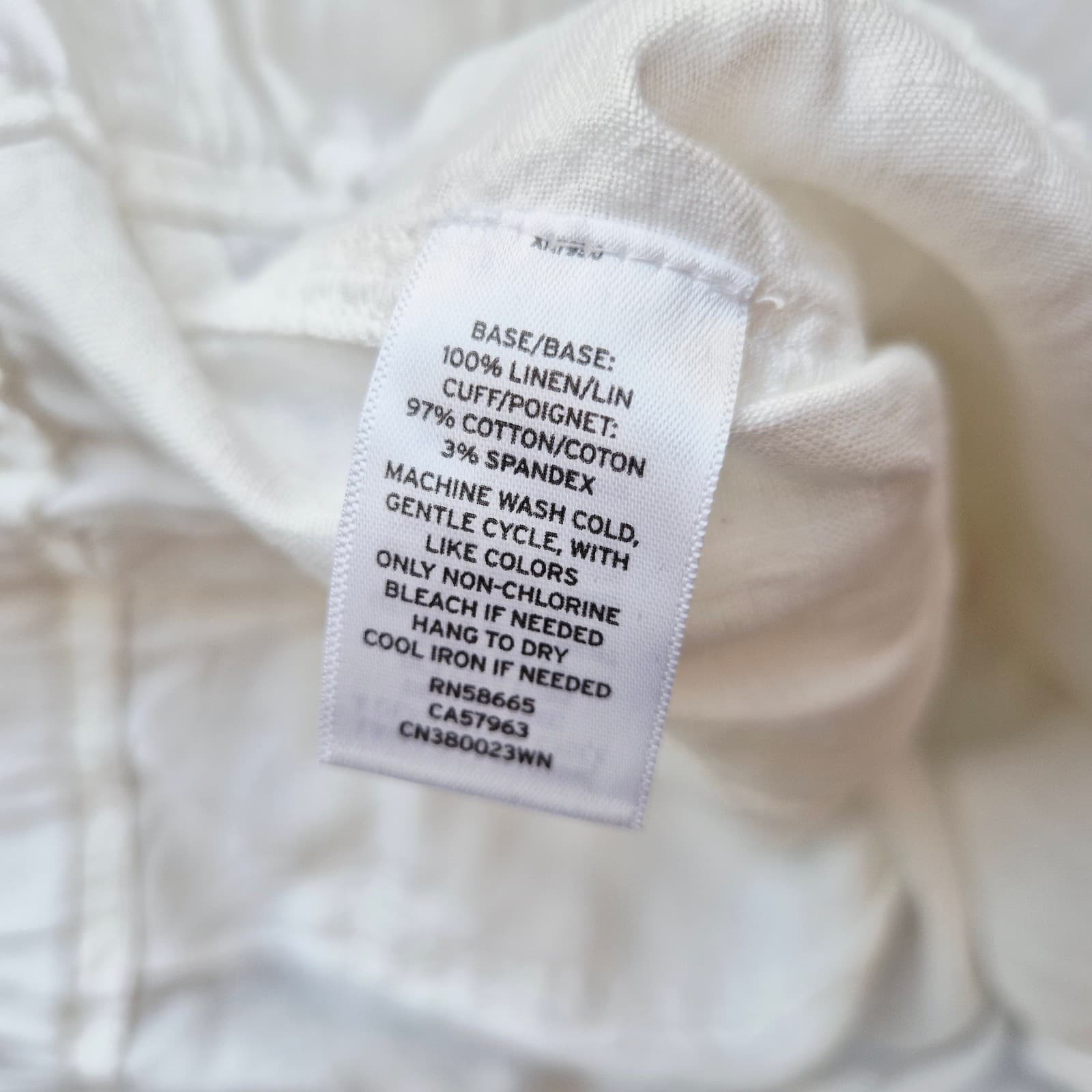 Caslon 100% Linen Jogger Pants High Rise Elastice Waist Pocket White Women's 16W - Thumbnail 6