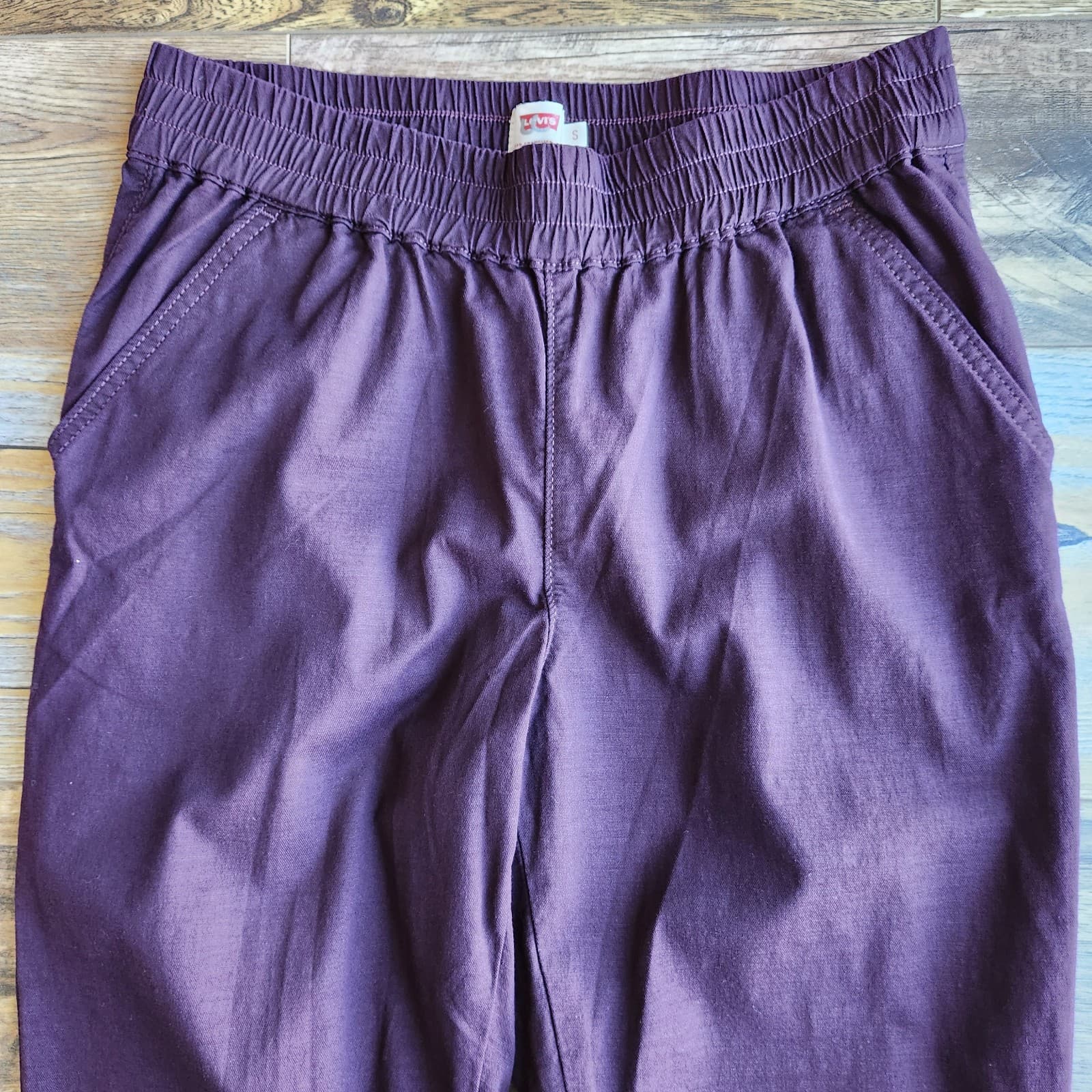 NEW Levi's Not For Resale Ankle-Zip Jogger High Elastic-Waist Pocket Purple Sz.S - Thumbnail 3
