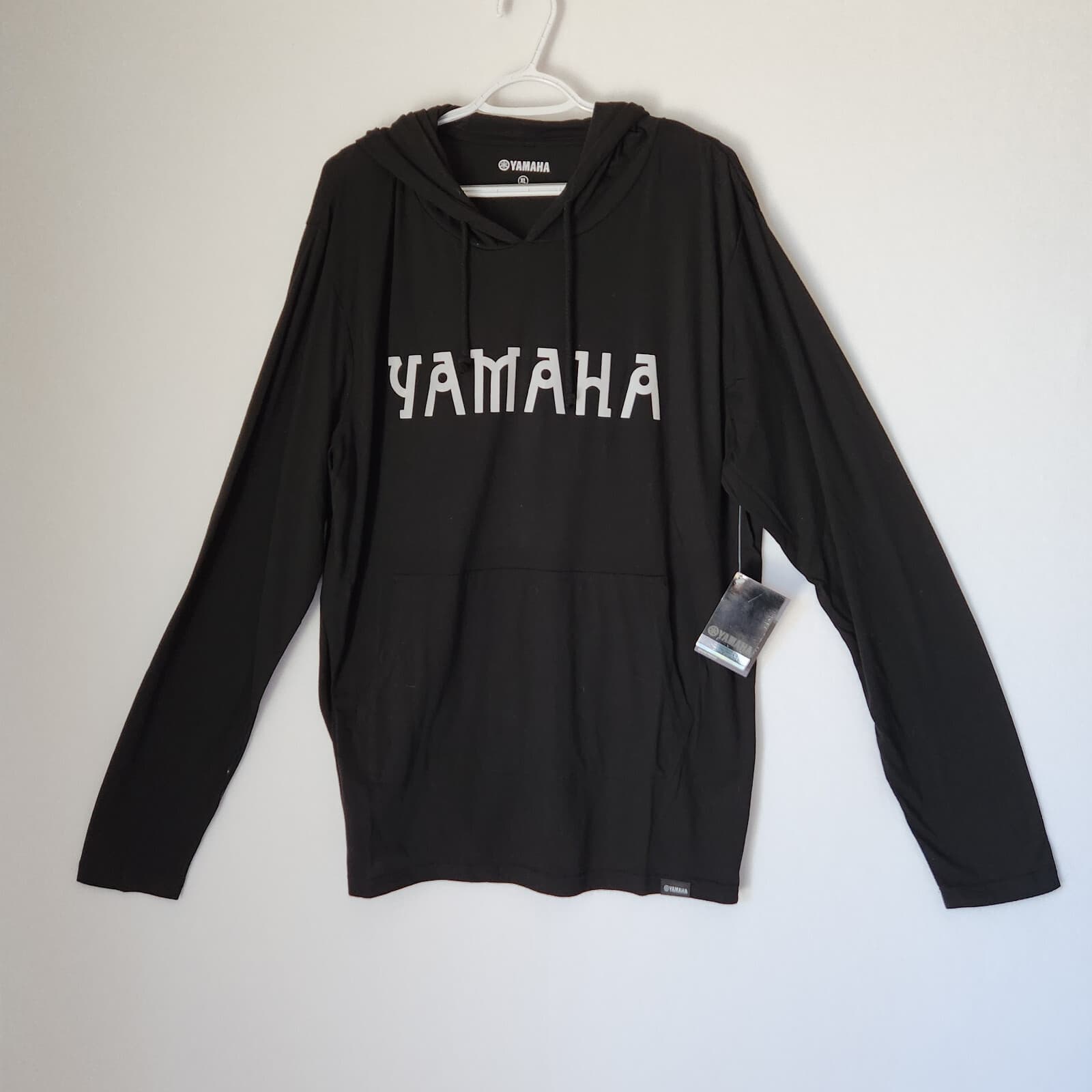 NWT Yamaha Pullover Hoodie T-Shirt Lightweight Long Sleeve Pocket Men's XL - Thumbnail 2