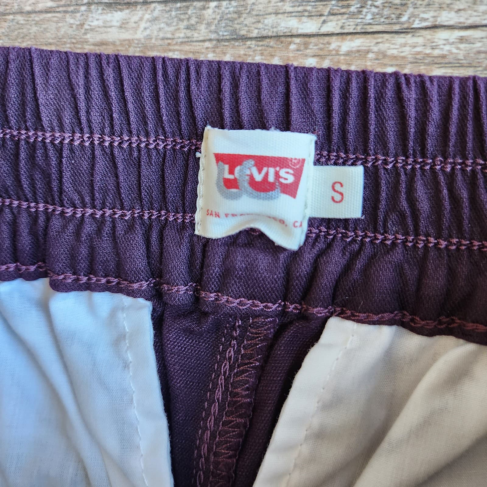 NEW Levi's Not For Resale Ankle-Zip Jogger High Elastic-Waist Pocket Purple Sz.S - Thumbnail 7