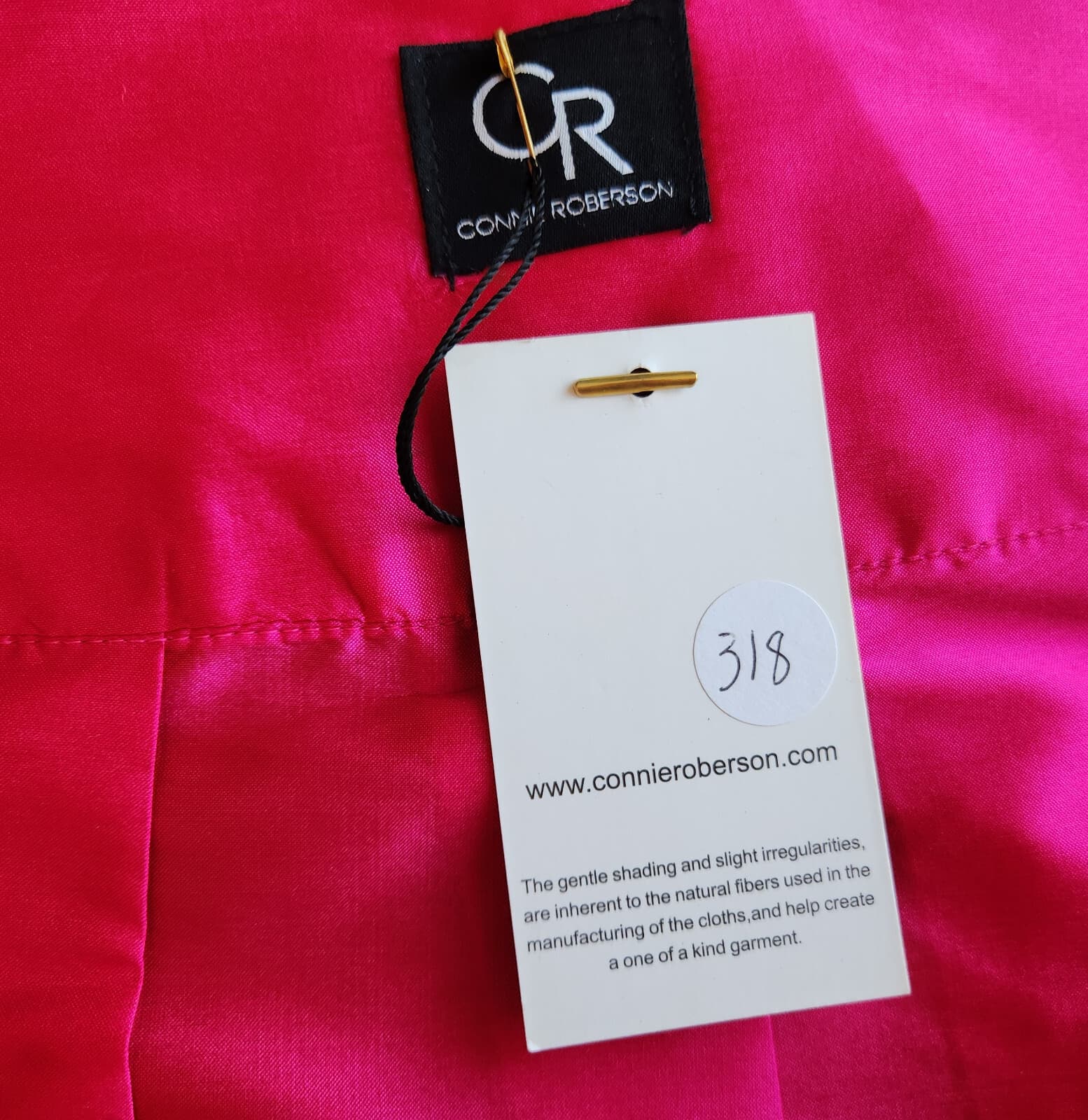 NWT Connie Roberson $368 Poly Silk Mini Pleat Wrap Bow Skirt Pink O/S Made in US - Thumbnail 7
