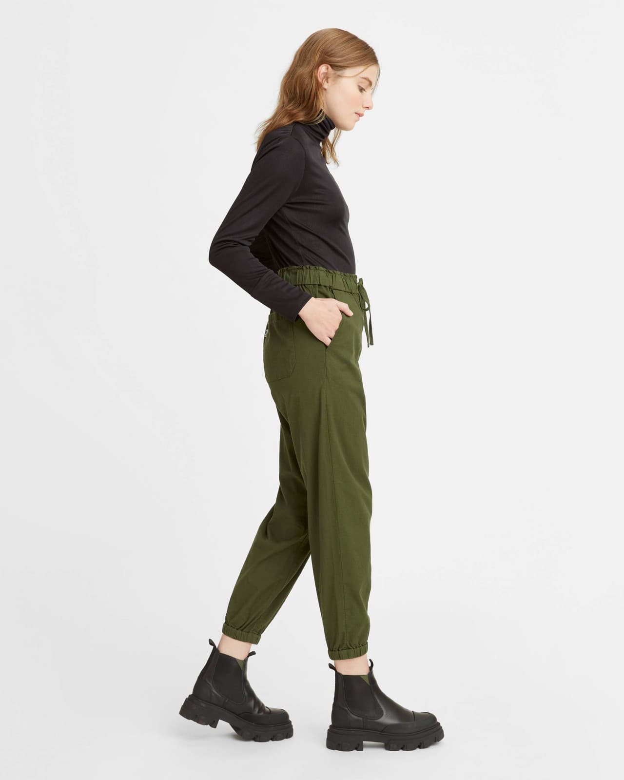 NEW Levi's Not For Resale Off Duty Jogger Elastic Waist Decadent Chocolate Sz.S - Thumbnail 6