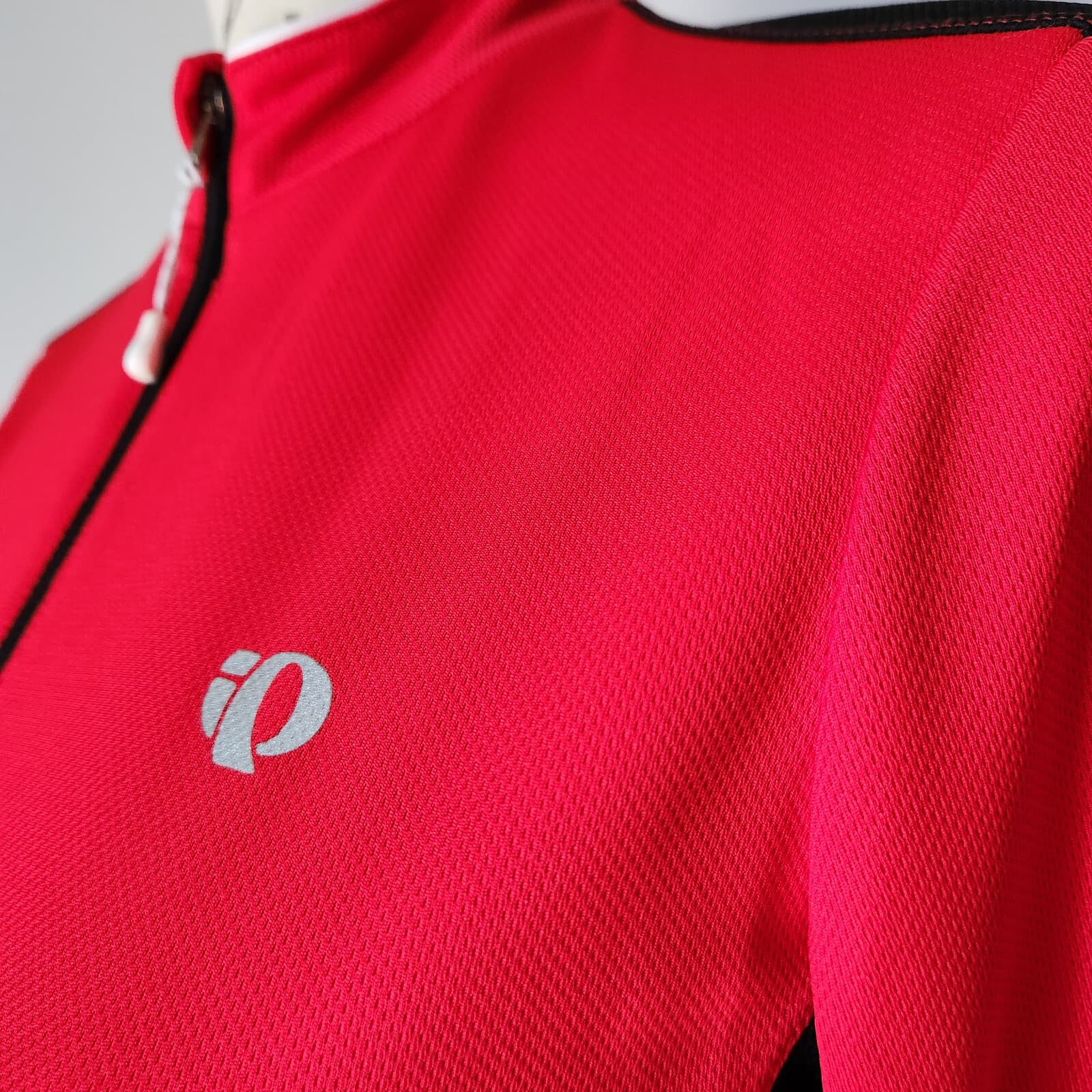Pearl Izumi Cycling Full-Zip Jacket Long Sleeve Back Pocket Red Black Women Sz.M - Thumbnail 4