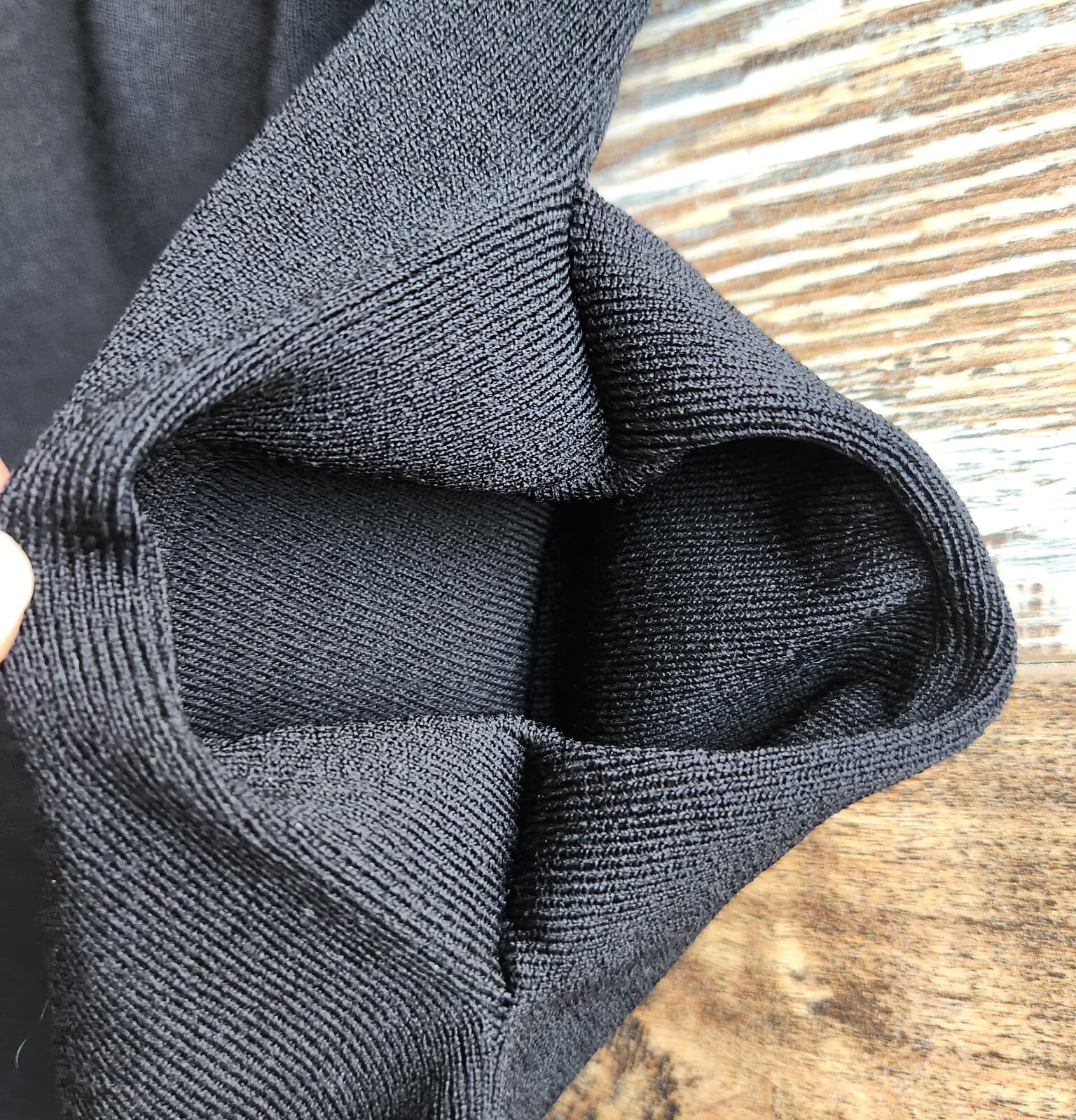 MM.LAFLEUR Collar Open Front Cardigan Pocket Long Sleeve Viscose Blend Black XL - Thumbnail 7