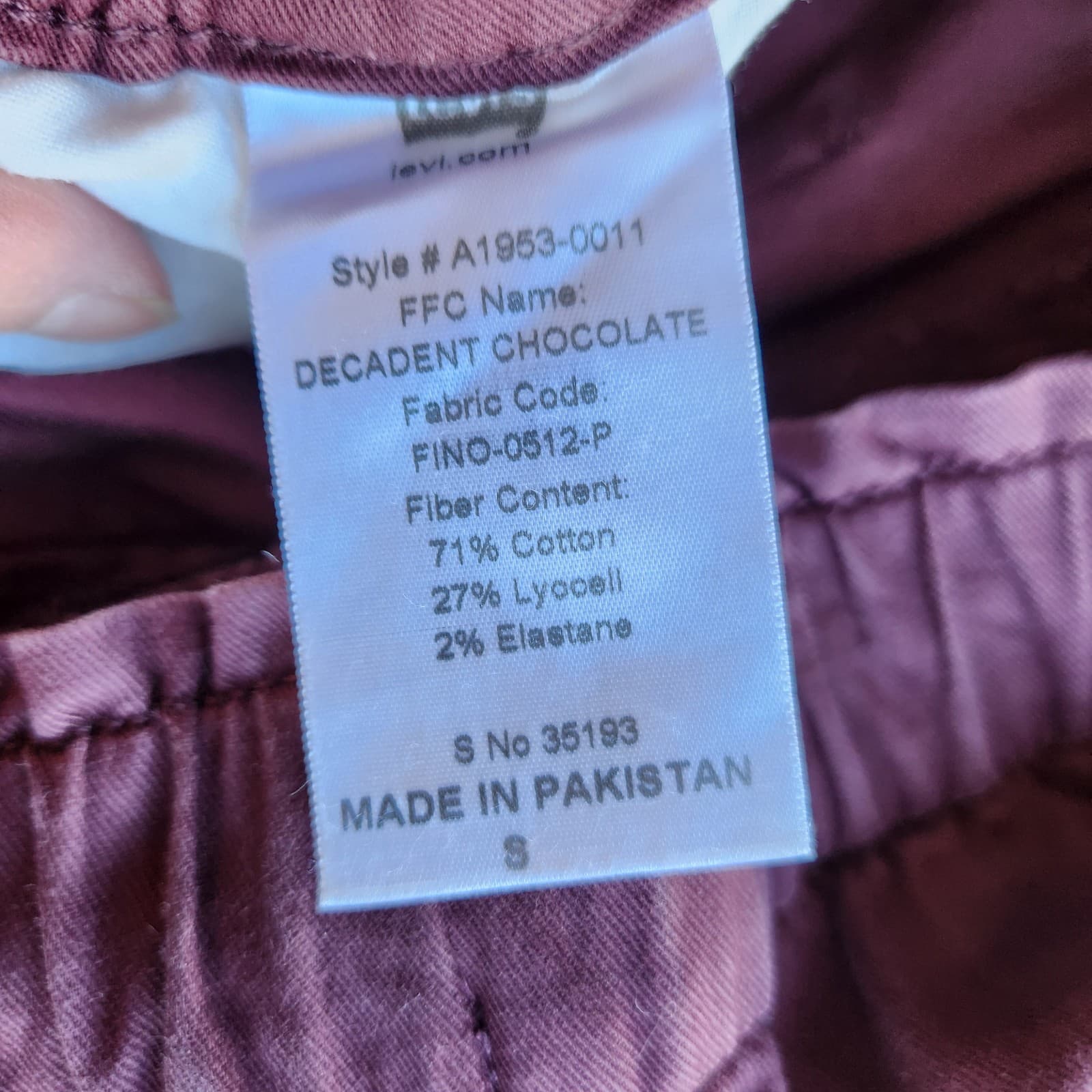 NEW Levi's Not For Resale Off Duty Jogger Elastic Waist Decadent Chocolate Sz.S - Thumbnail 11
