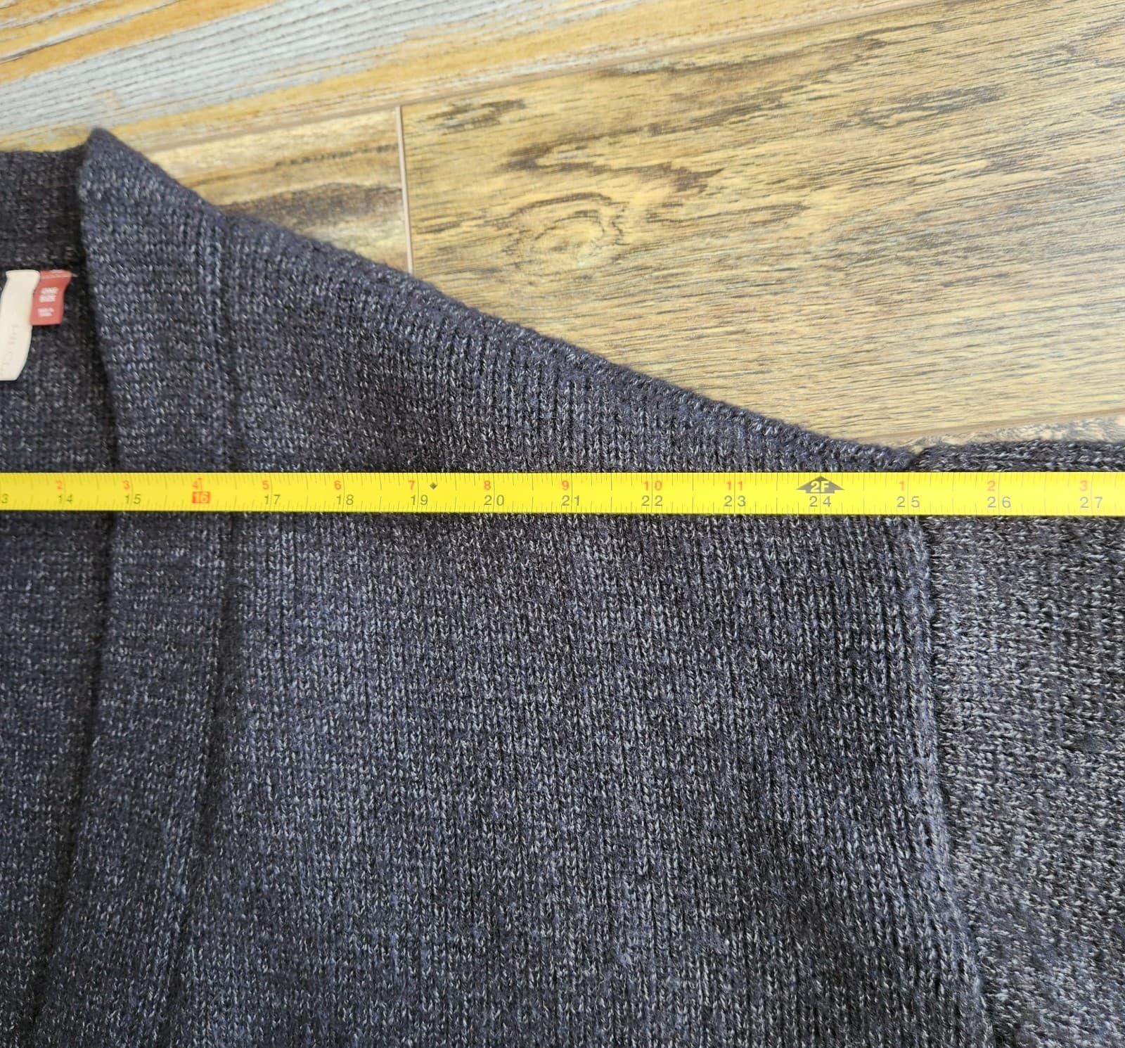 Pilcro Anthropologie Open Front Kimono Cardigan Sweater Charcoal Womens One Size - Thumbnail 15