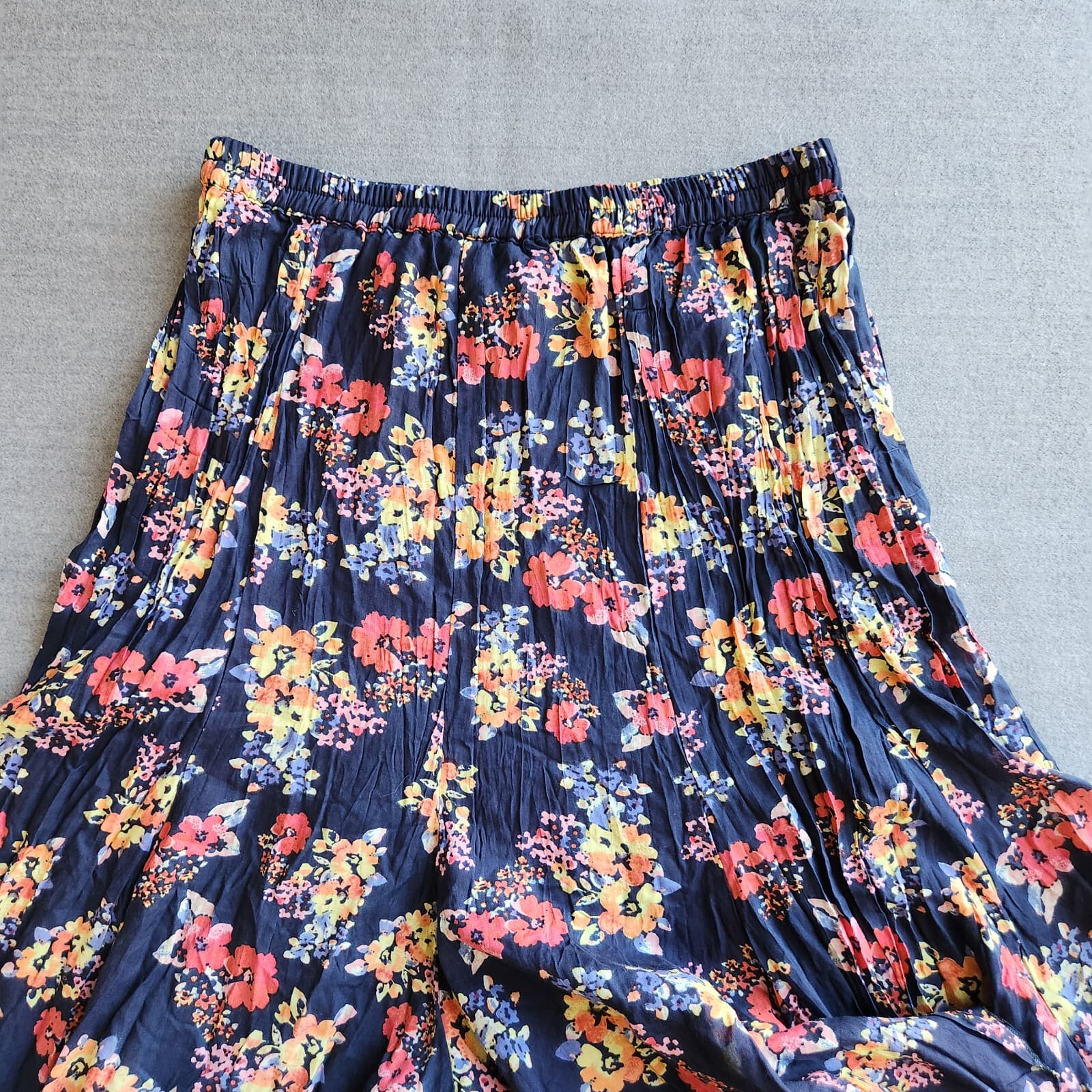 NWoT ANU by Natural Floral Lace Layer Midi Skirt Elastic-Waist Multicolor Sz.S - Thumbnail 6