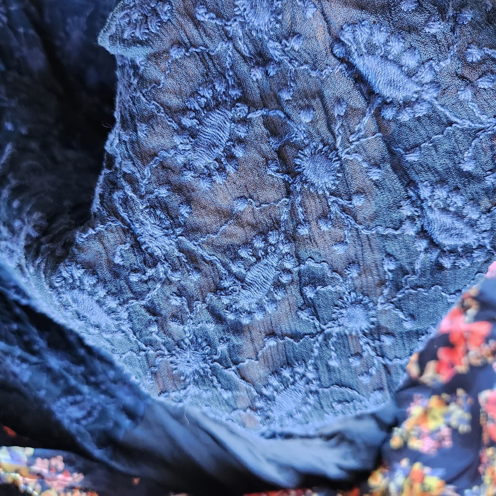 NWoT ANU by Natural Floral Lace Layer Midi Skirt Elastic-Waist Multicolor Sz.S - Thumbnail 5