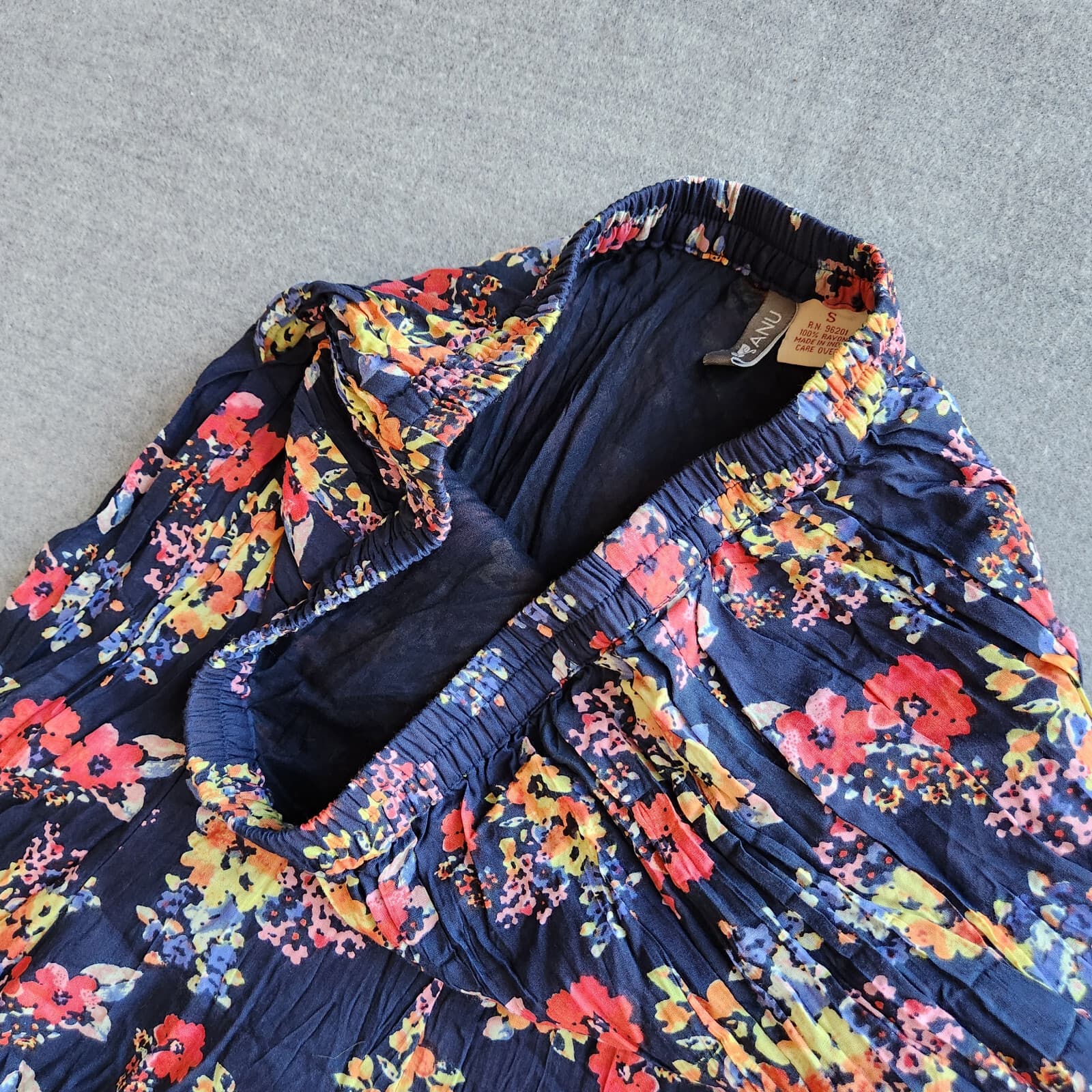 NWoT ANU by Natural Floral Lace Layer Midi Skirt Elastic-Waist Multicolor Sz.S - Thumbnail 7