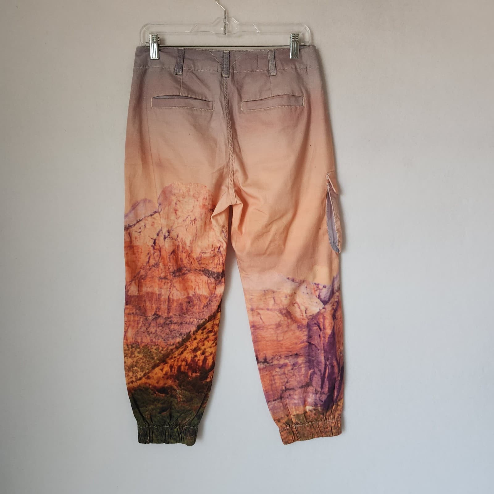 Pilcro Relaxed Low-Rise Cargo Chino Jogger Pants Stretch Graphic Orange Sz.25 - Thumbnail 9