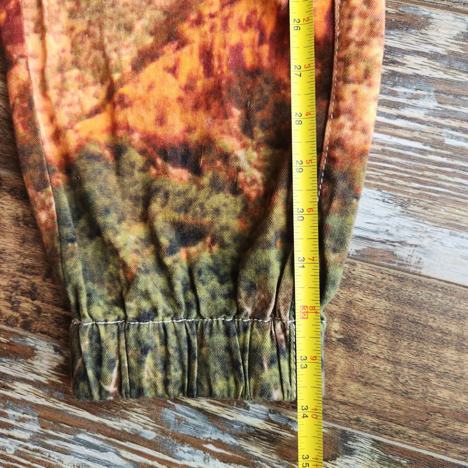 Pilcro Relaxed Low-Rise Cargo Chino Jogger Pants Stretch Graphic Orange Sz.25 - Thumbnail 15