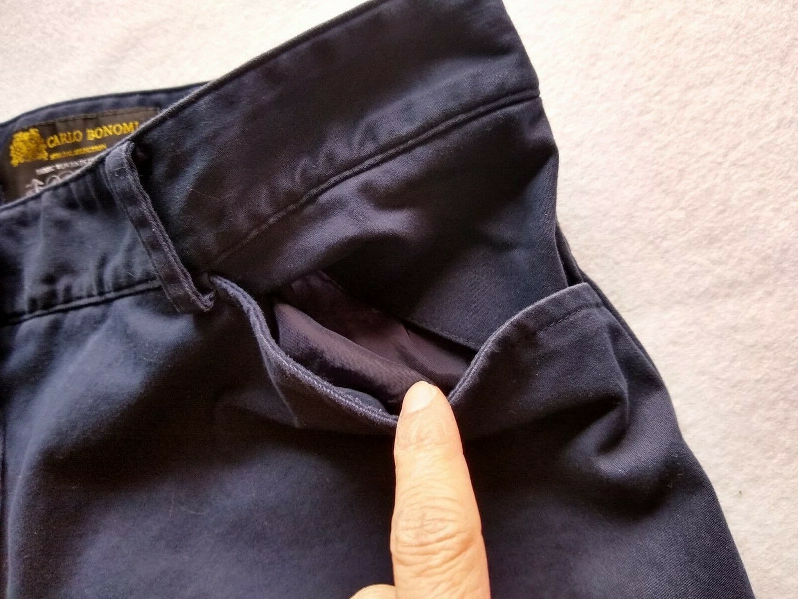 Brooks Brothers Carlo Bonomi Dress Pants Navy Blue Italian Fabric Women Sz.10 - Thumbnail 6