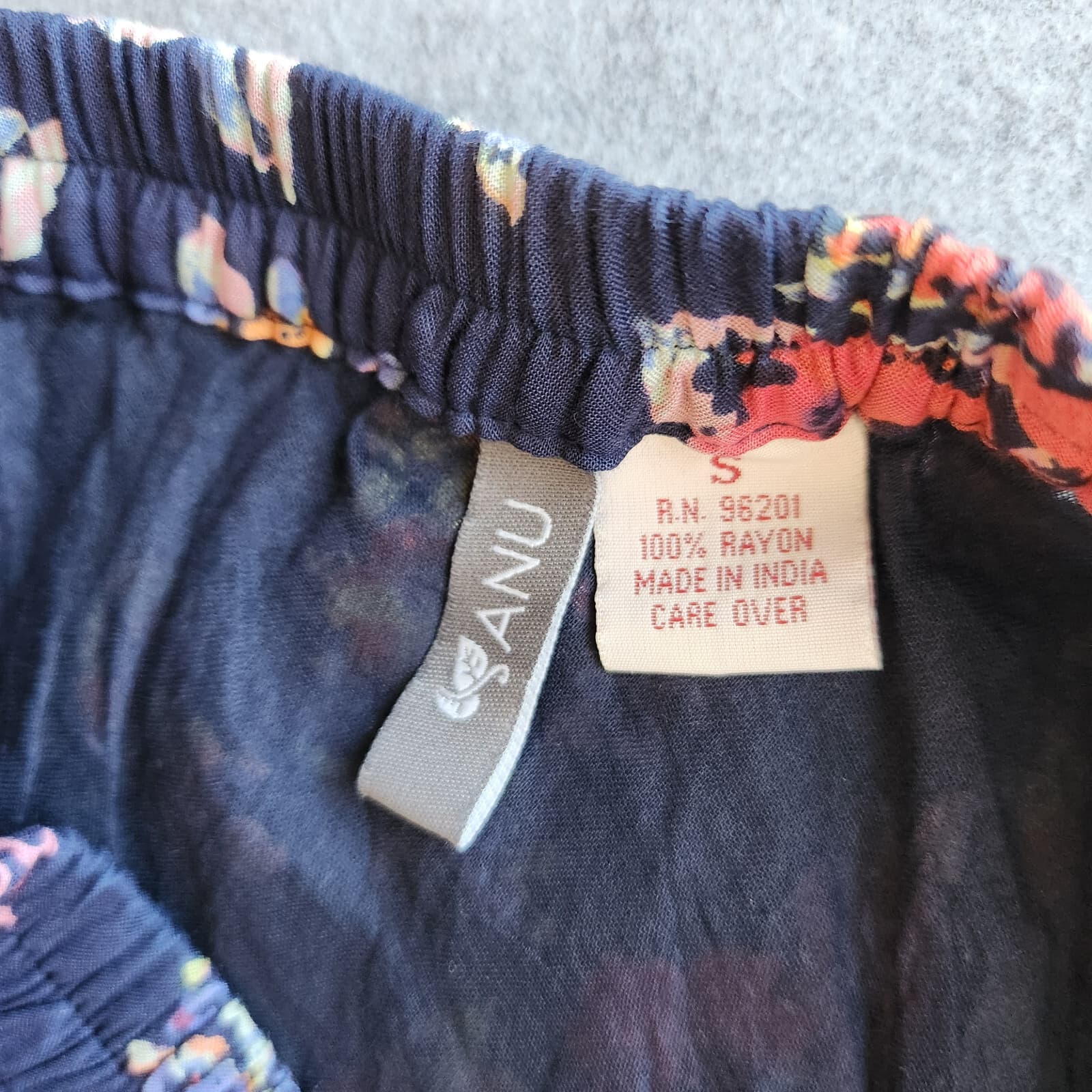 NWoT ANU by Natural Floral Lace Layer Midi Skirt Elastic-Waist Multicolor Sz.S - Thumbnail 8